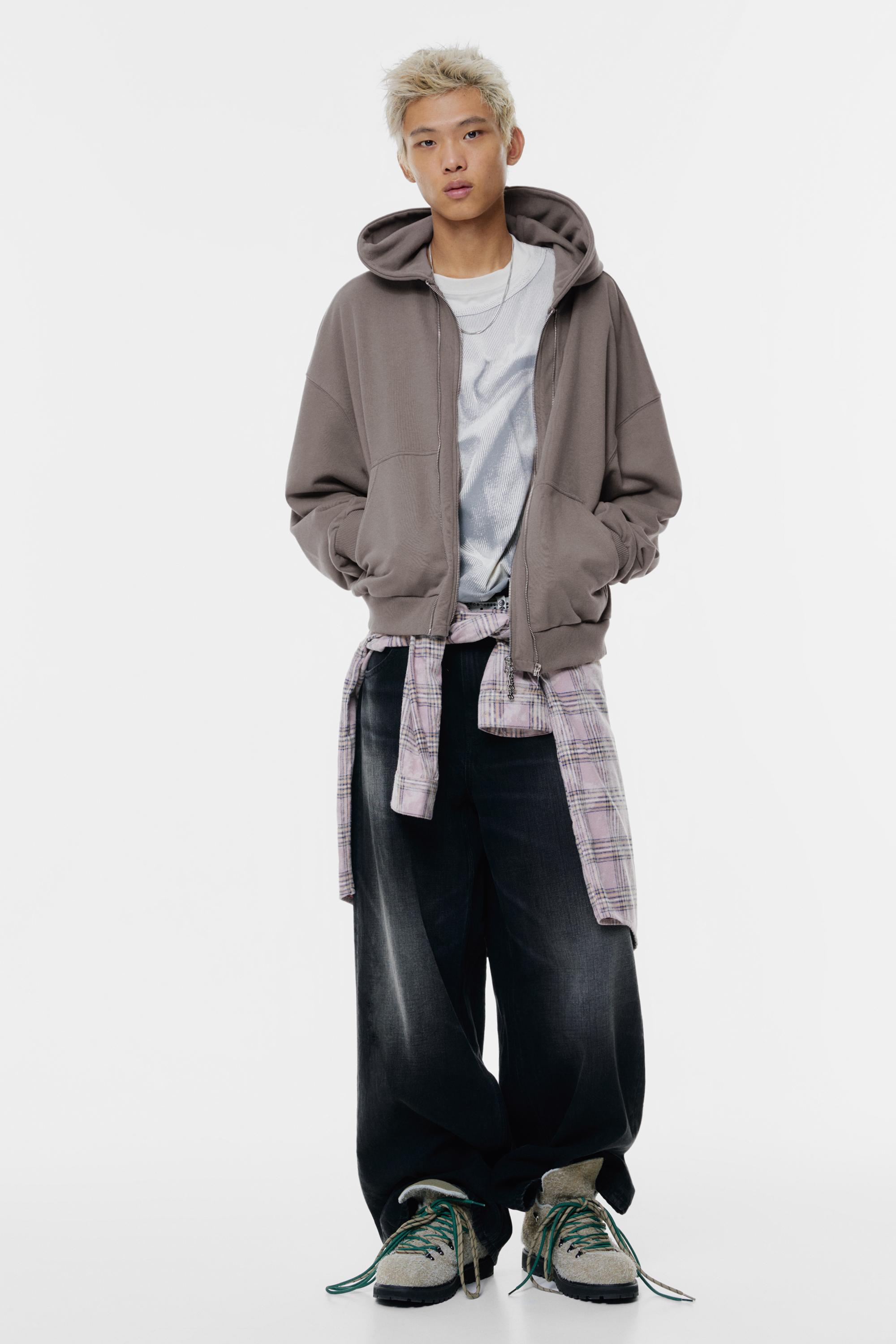 Kapuzen-Sweatshirt Mit Doppeltem Reißverschluss