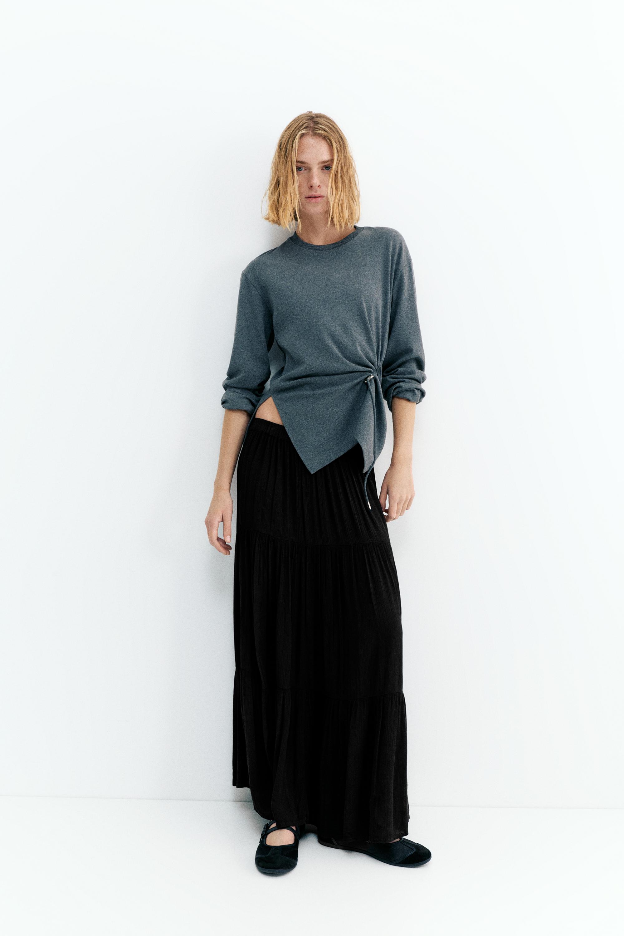 Panel detaylı midi etek - Görsel 104