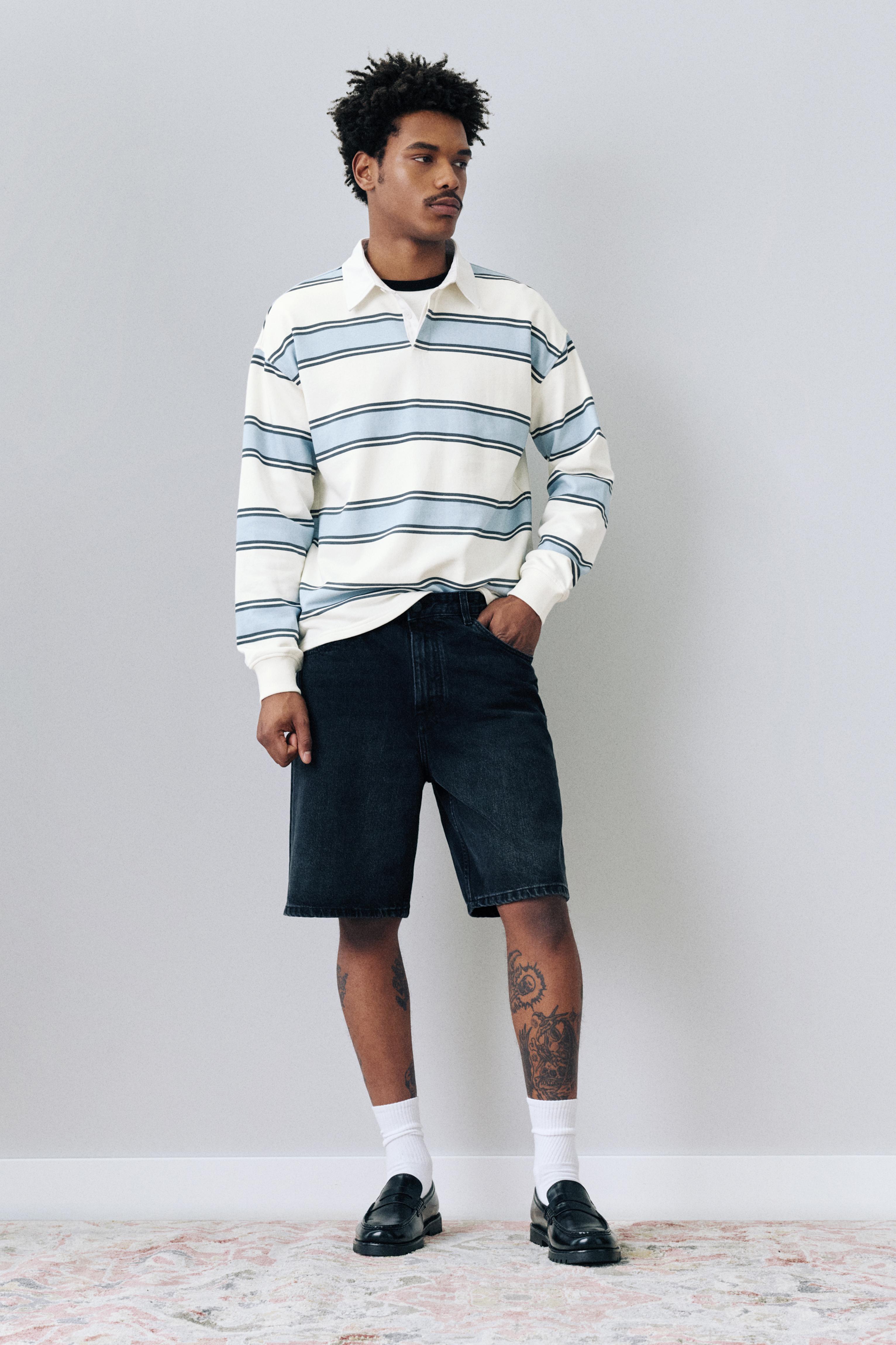 Çizgili uzun kollu polo - Görsel 17