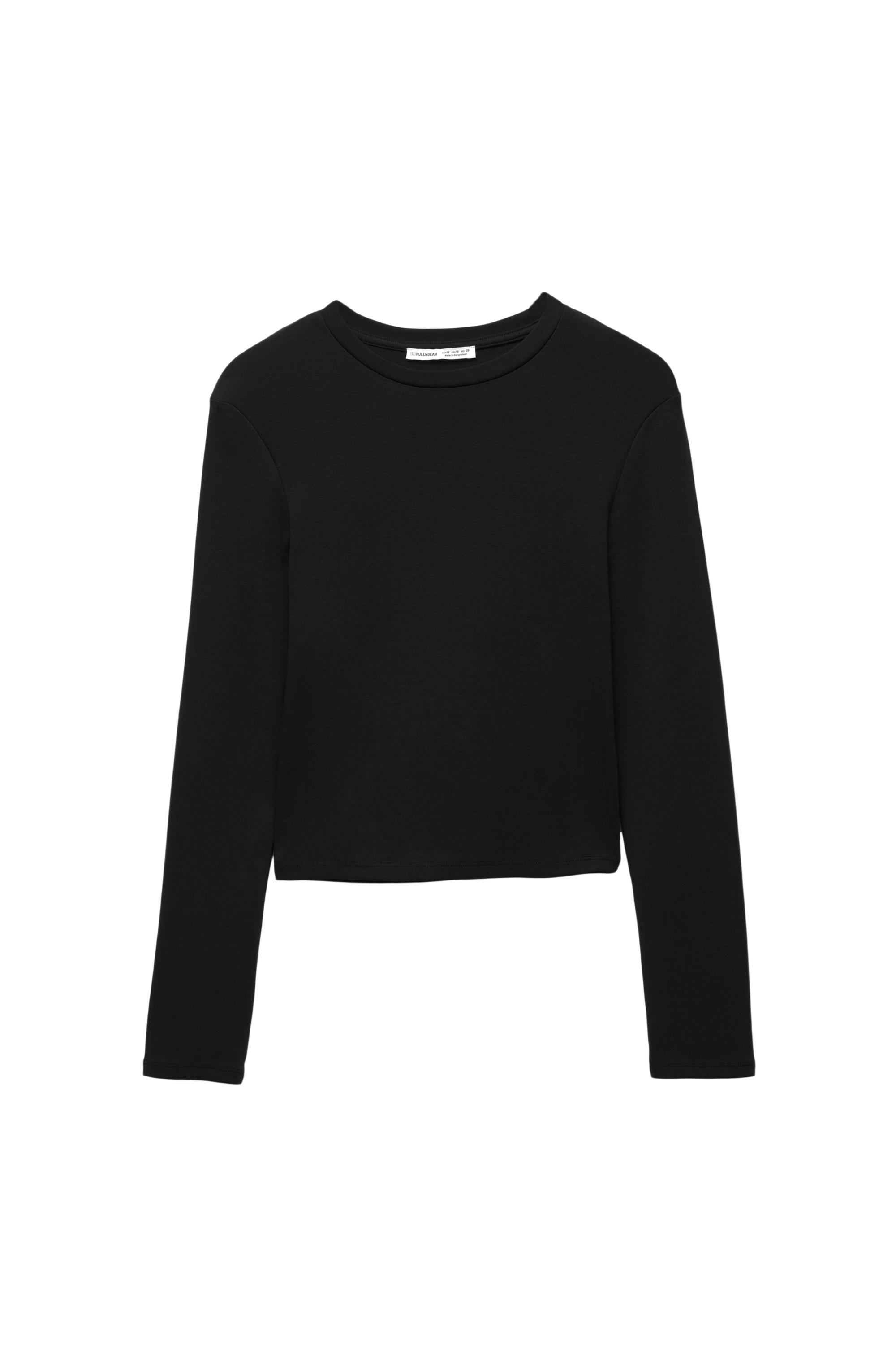 Vücuda oturan uzun kollu t-shirt - Görsel 16