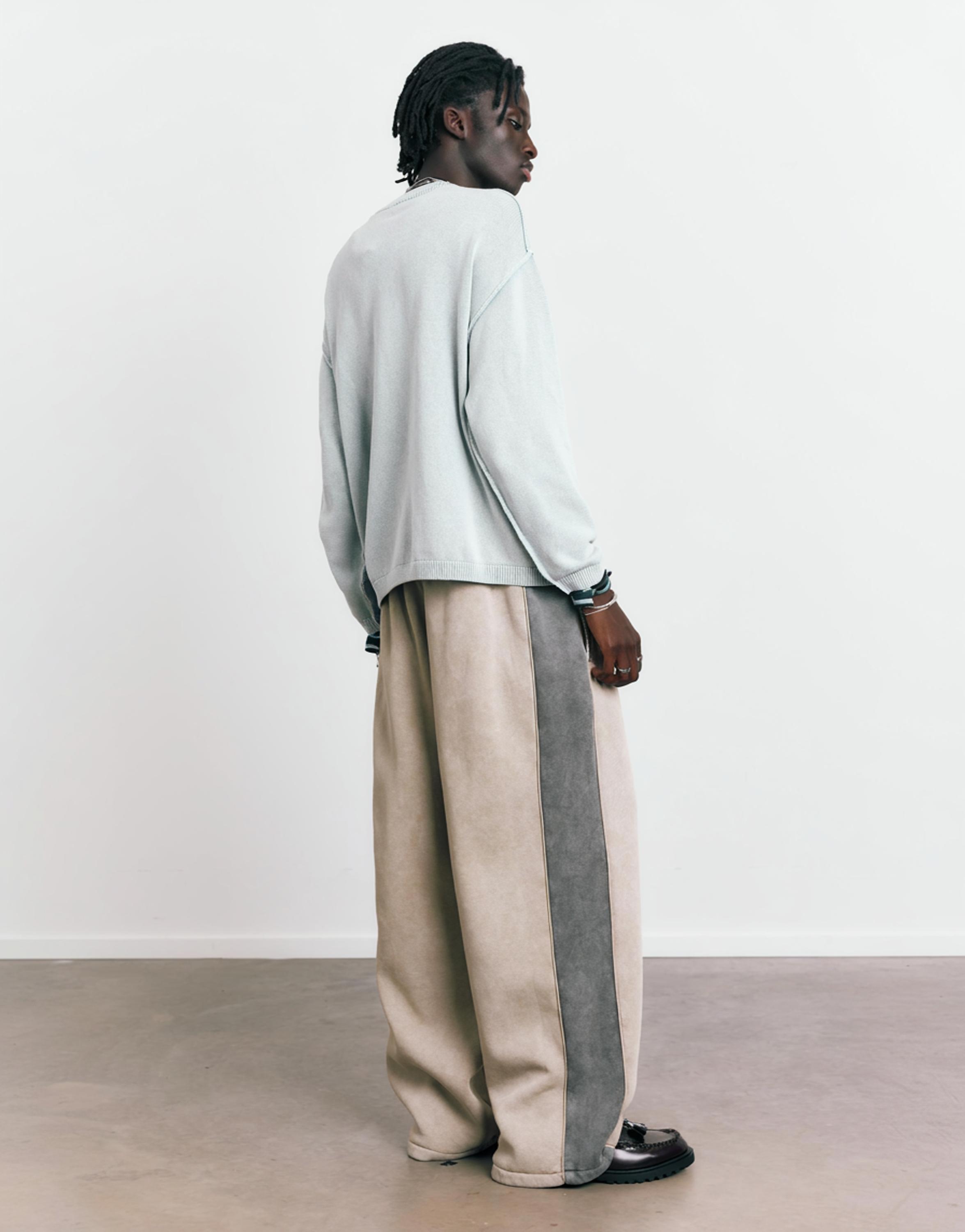 STWD Studio embroidered jumper — Faded blue