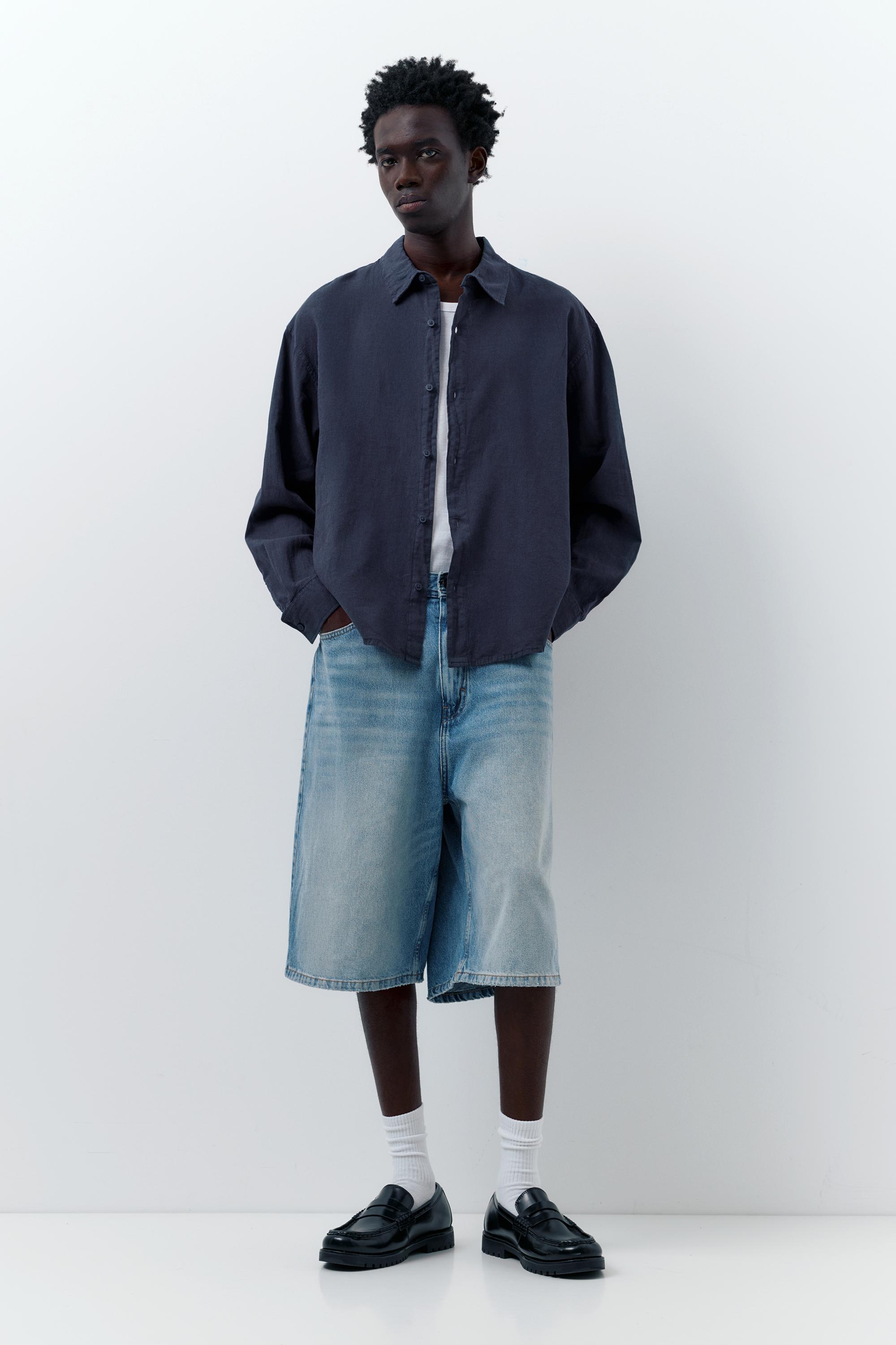 Ketenli gömlek - Görsel 7