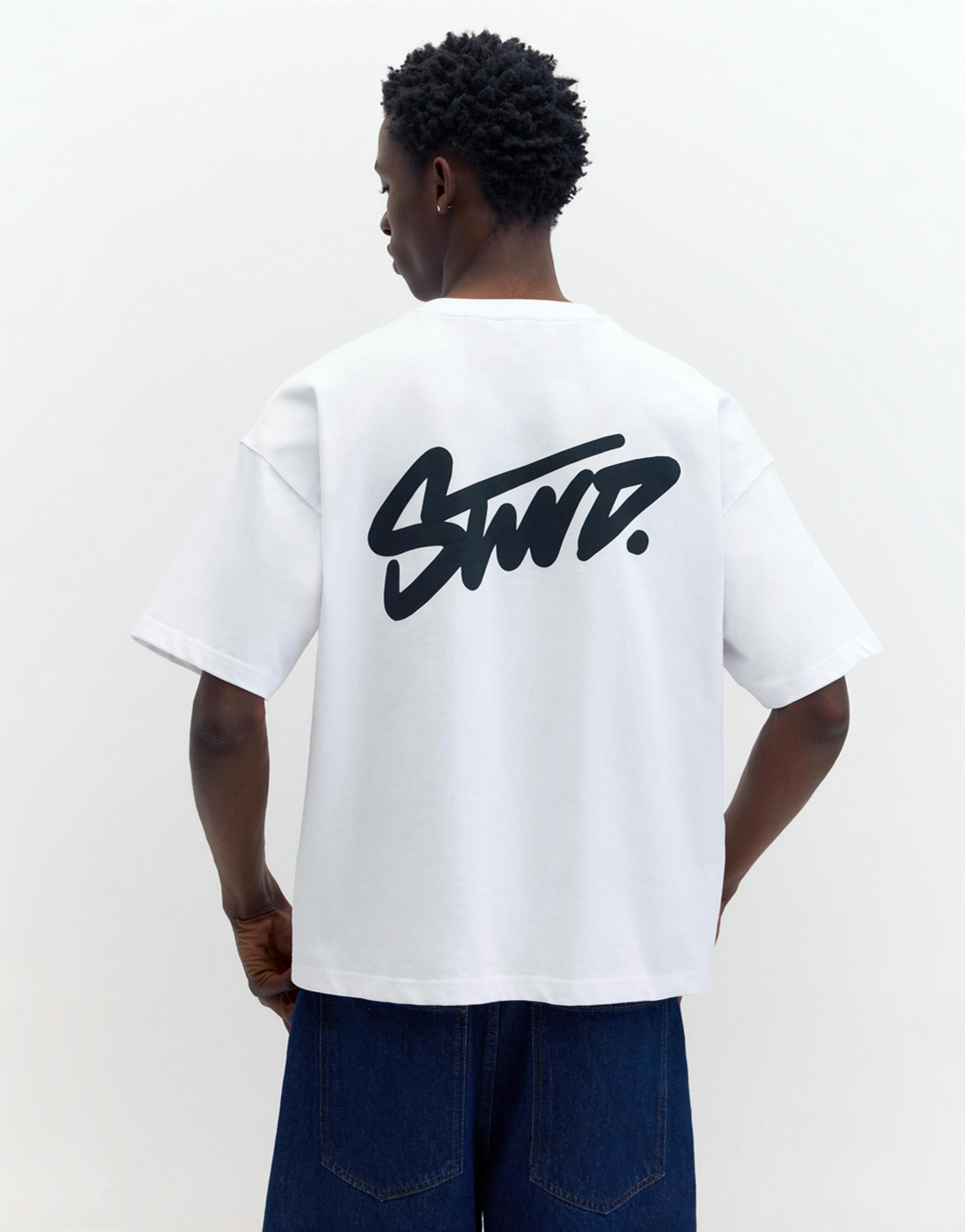 STWD logo boxy T-shirt — White