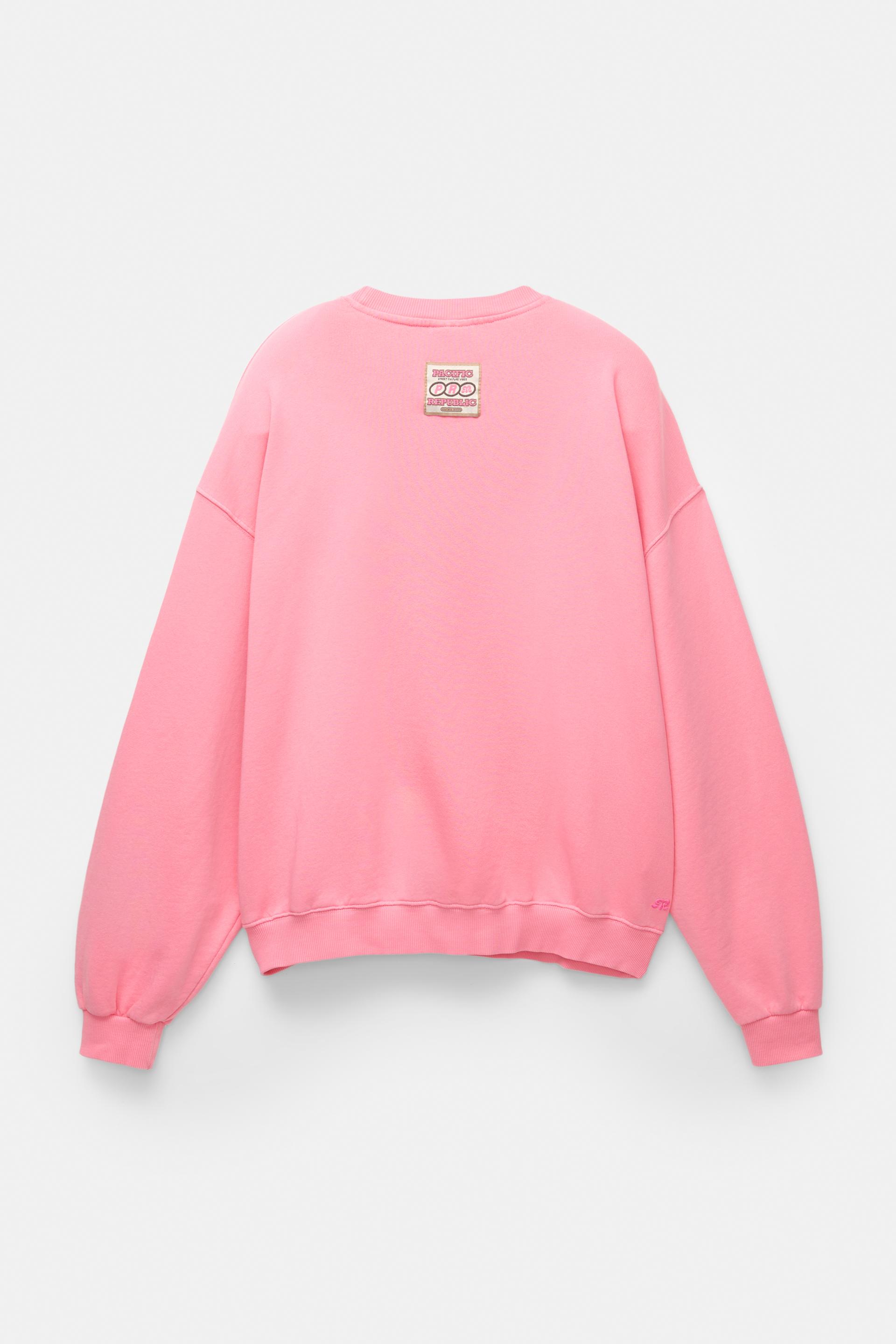 Pull And Bear Sudaderas Granates Mujer Sudadera Rosa PULL&BEAR