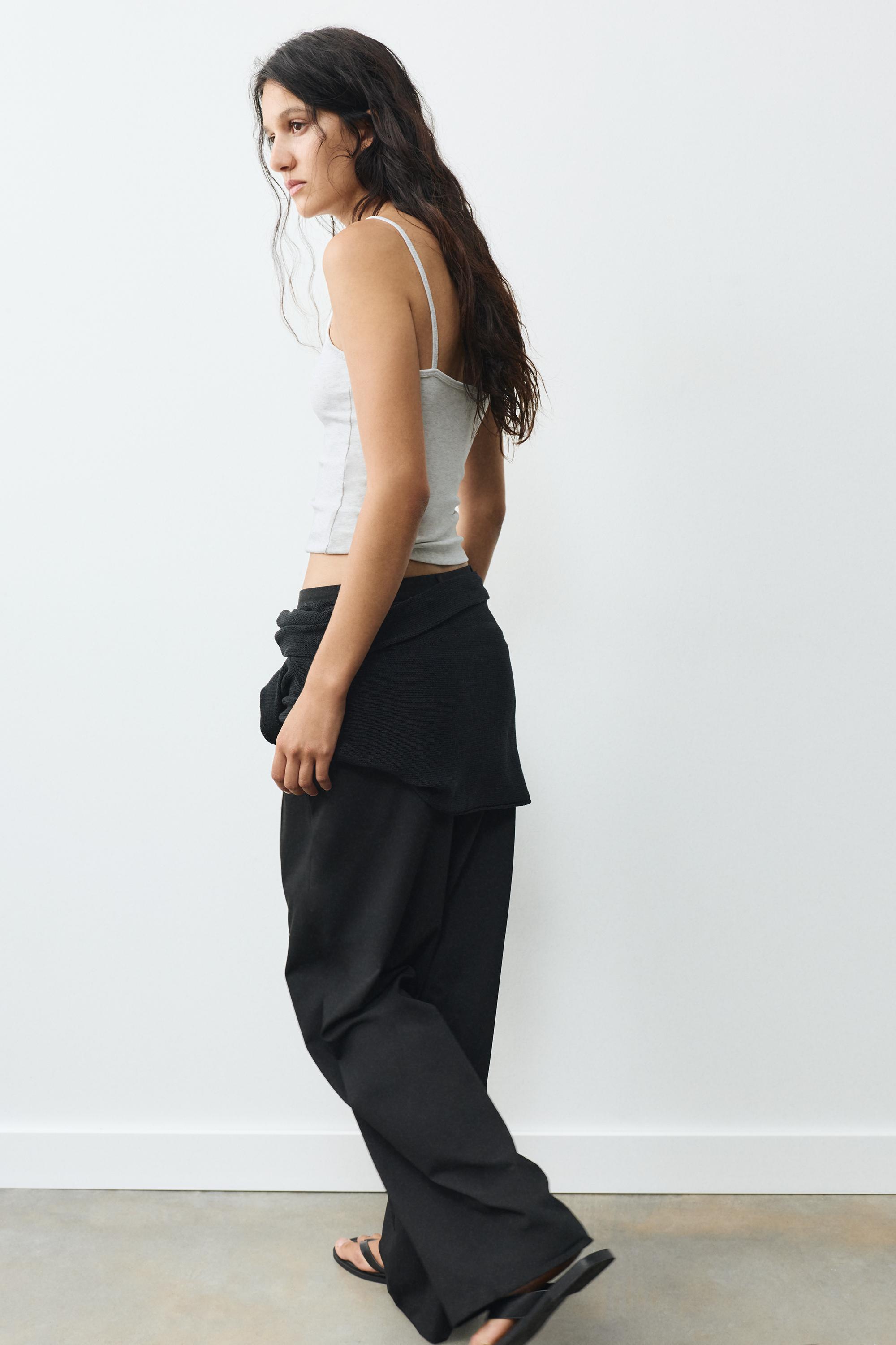 Thin strap top — Grey marl
