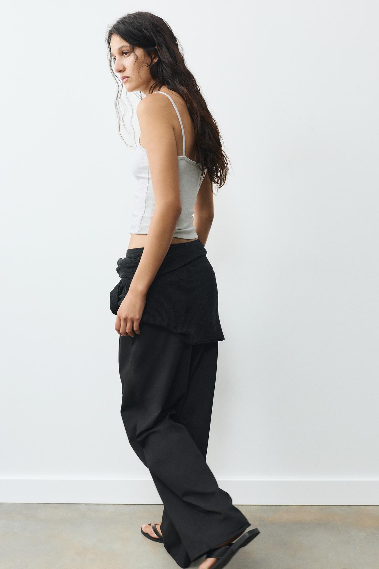 Thin strap top — Grey marl