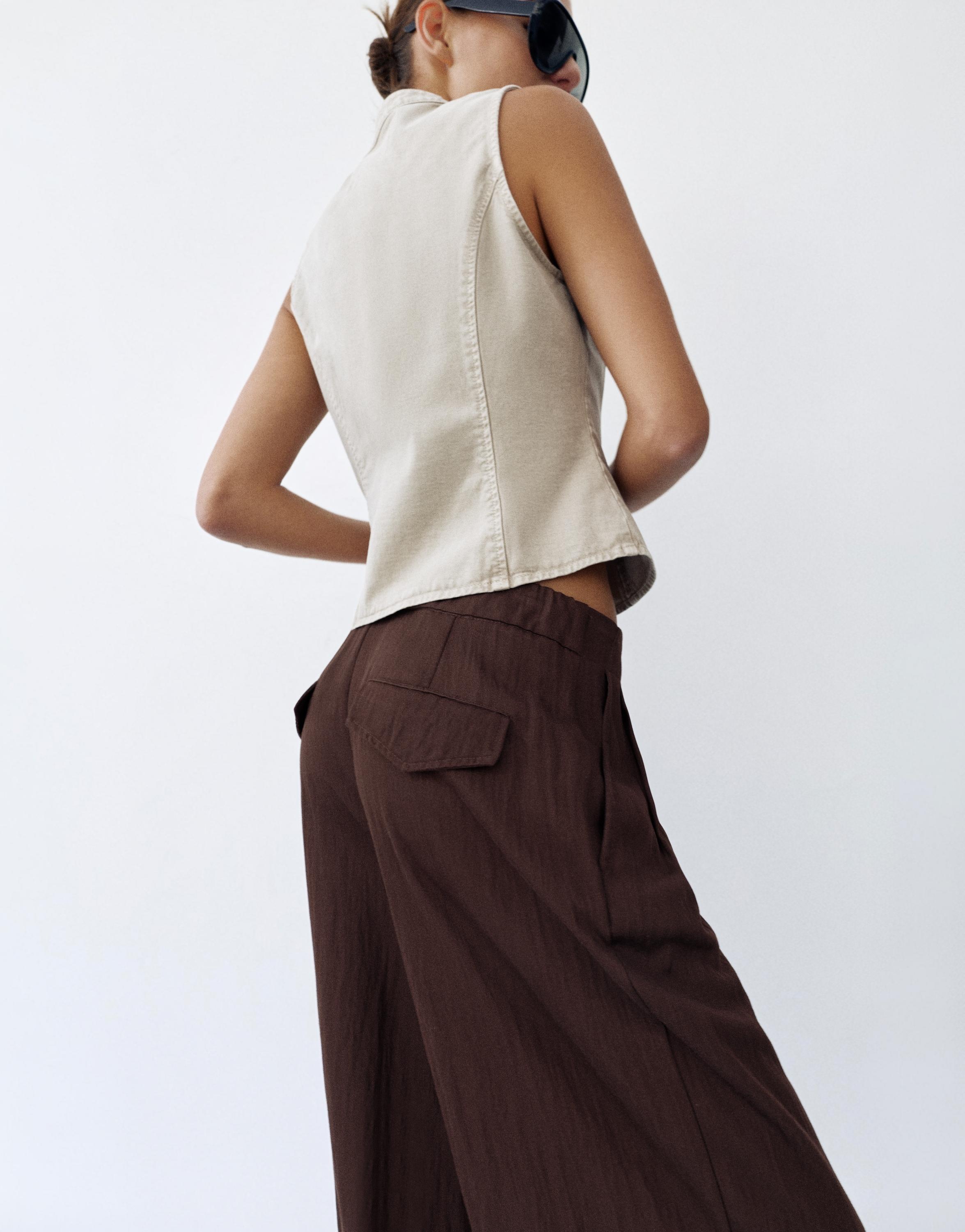 Darted smart trousers — Brown