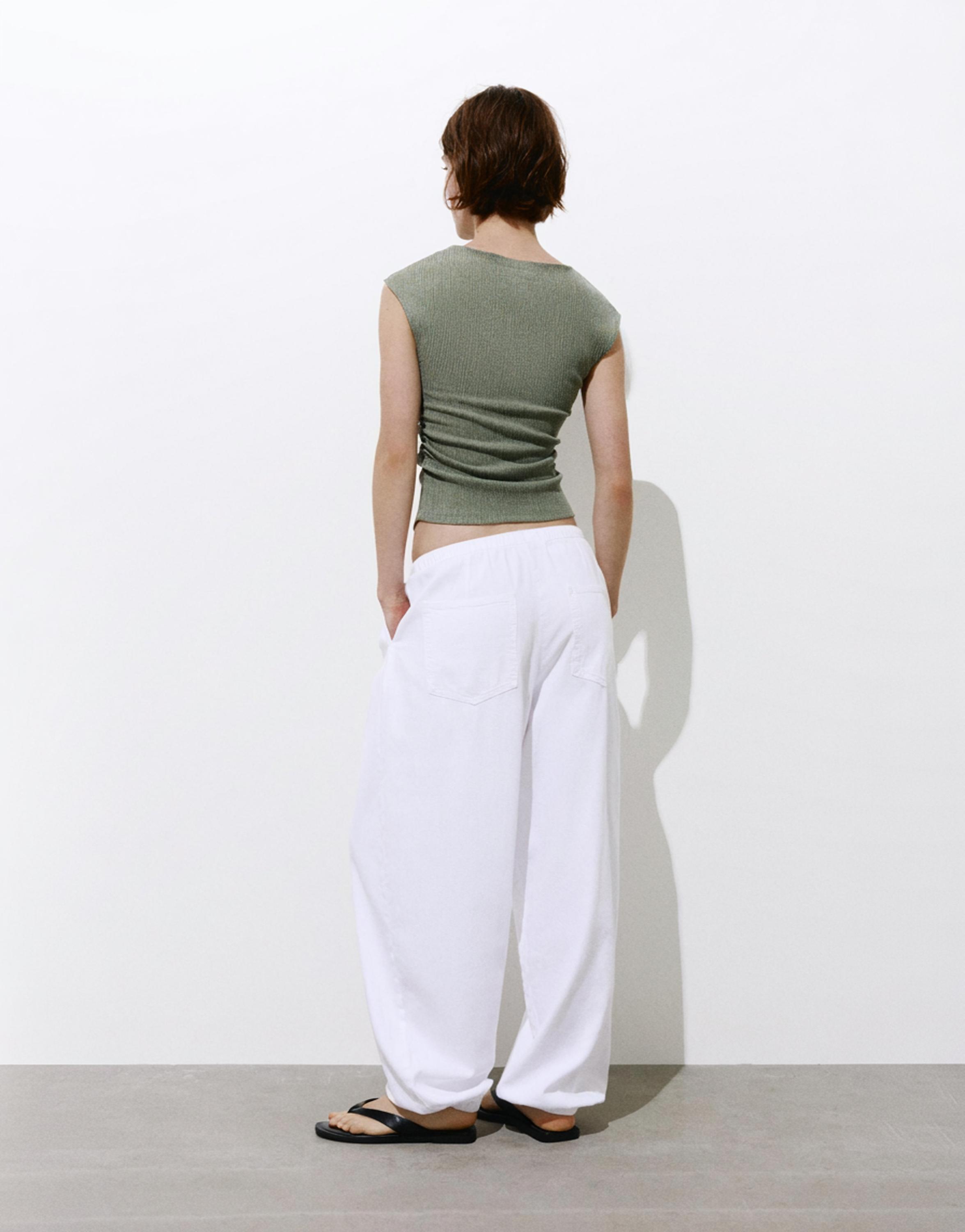 Crepe top — Khaki