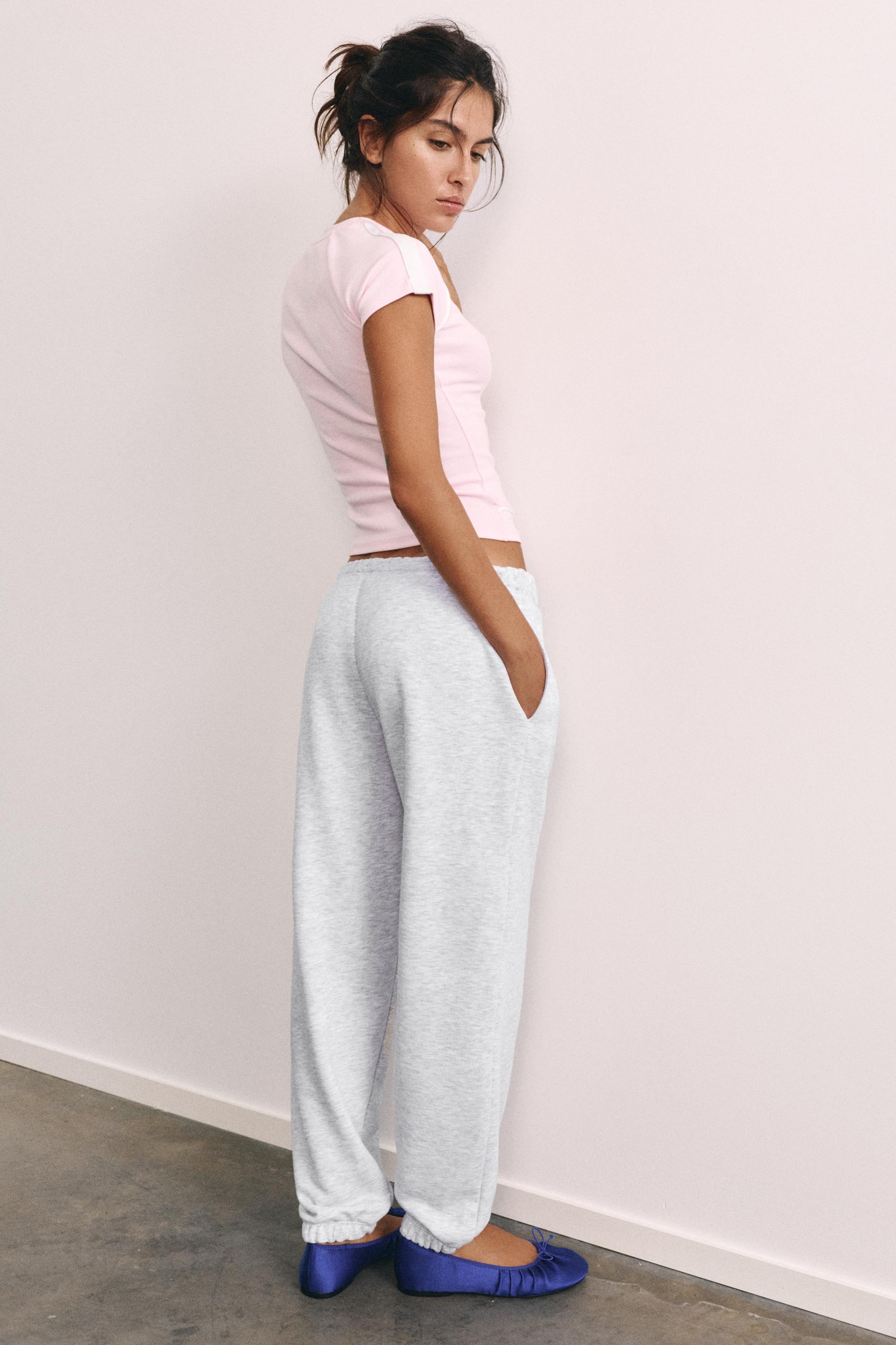 Basic jogger trousers — Grey marl