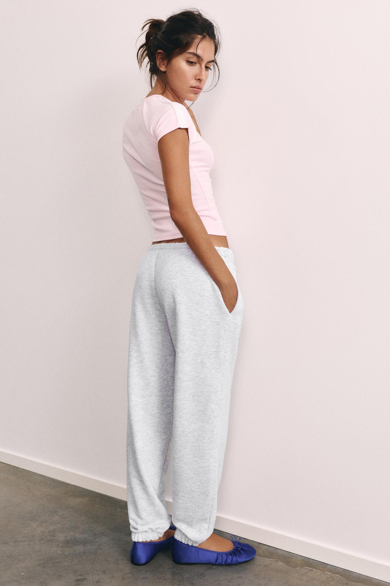 Basic jogger trousers — Grey marl