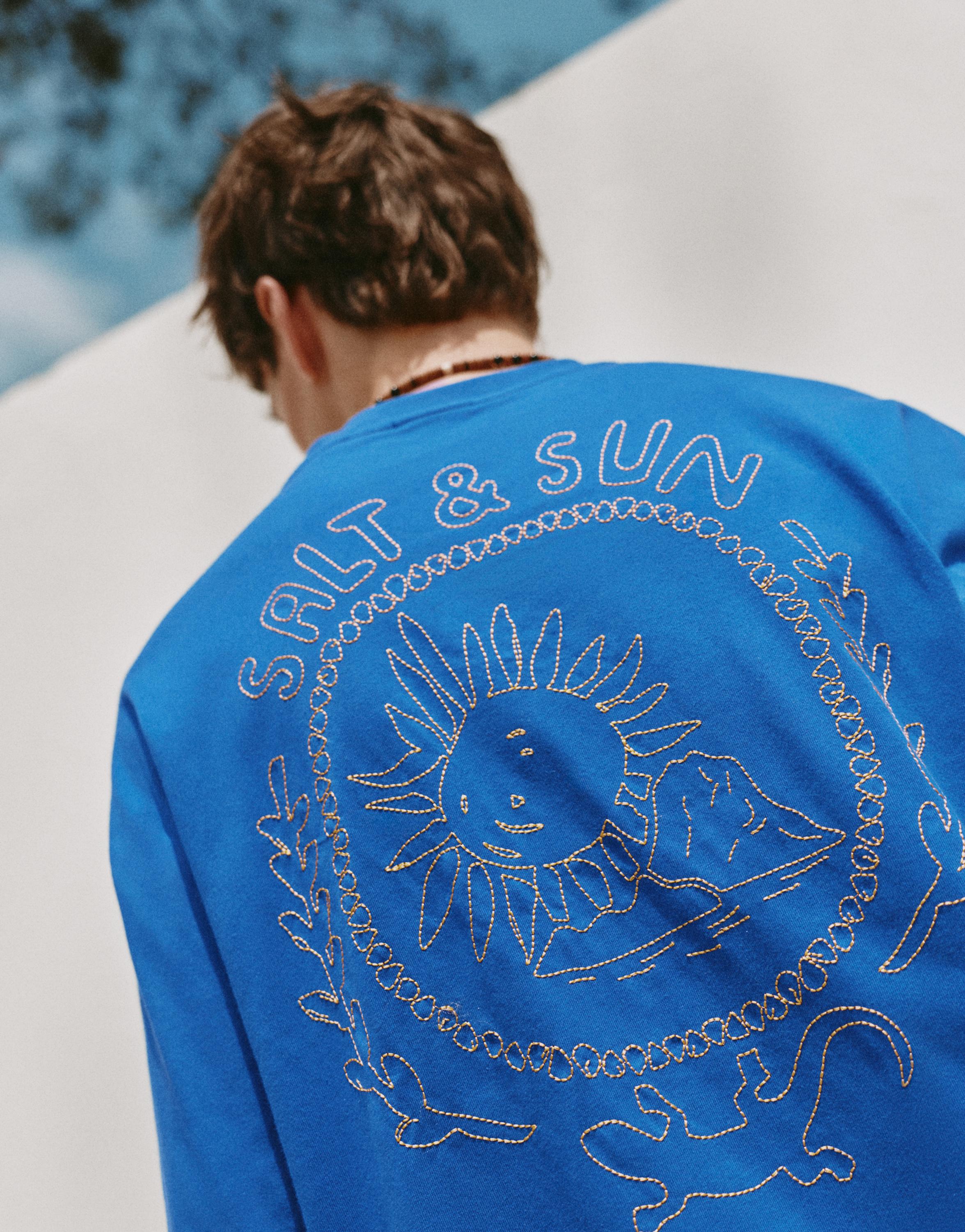 Ibiza Salt & Sun boxy T-shirt — Deep blue