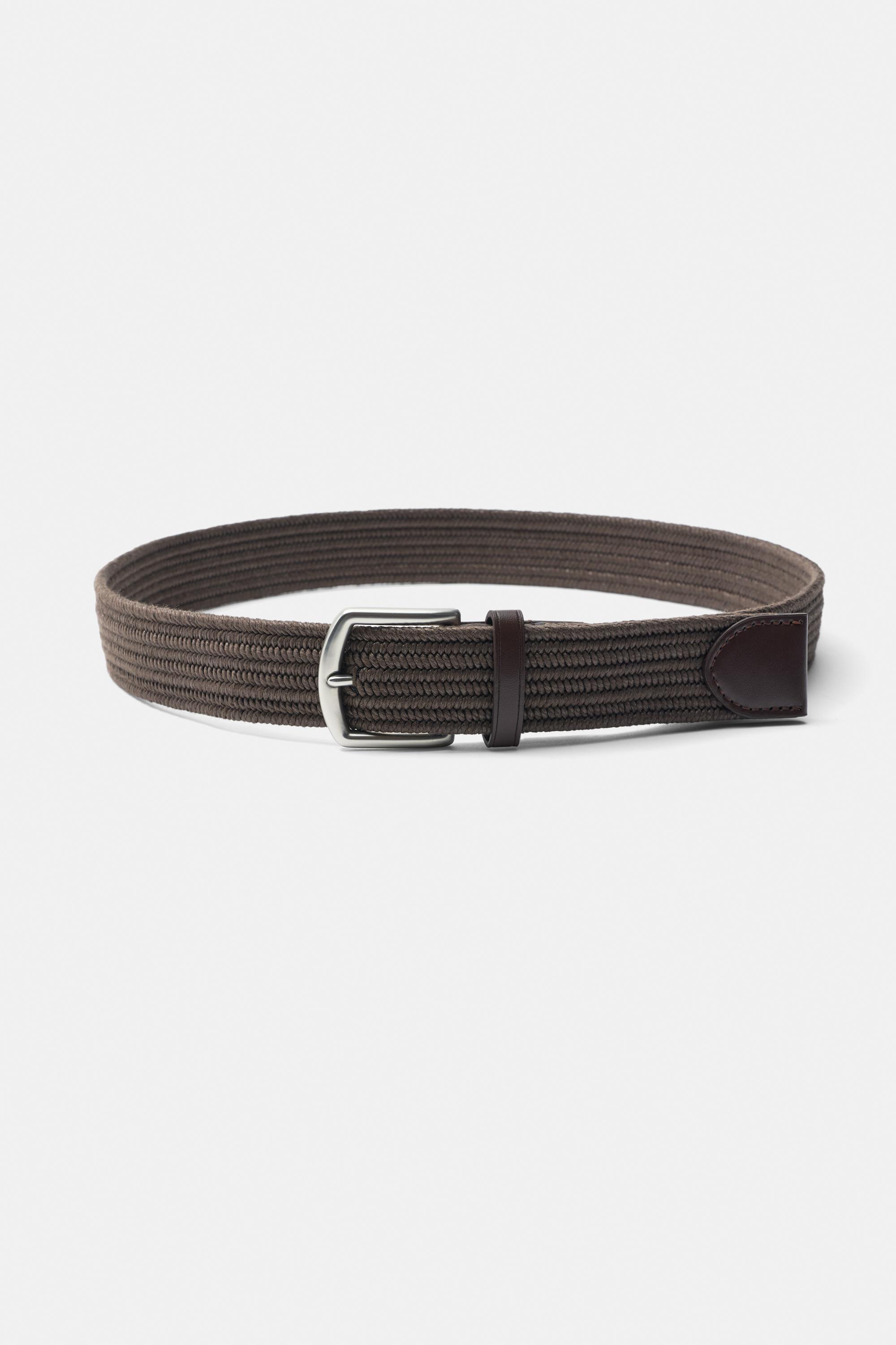 Braided belt — Brown