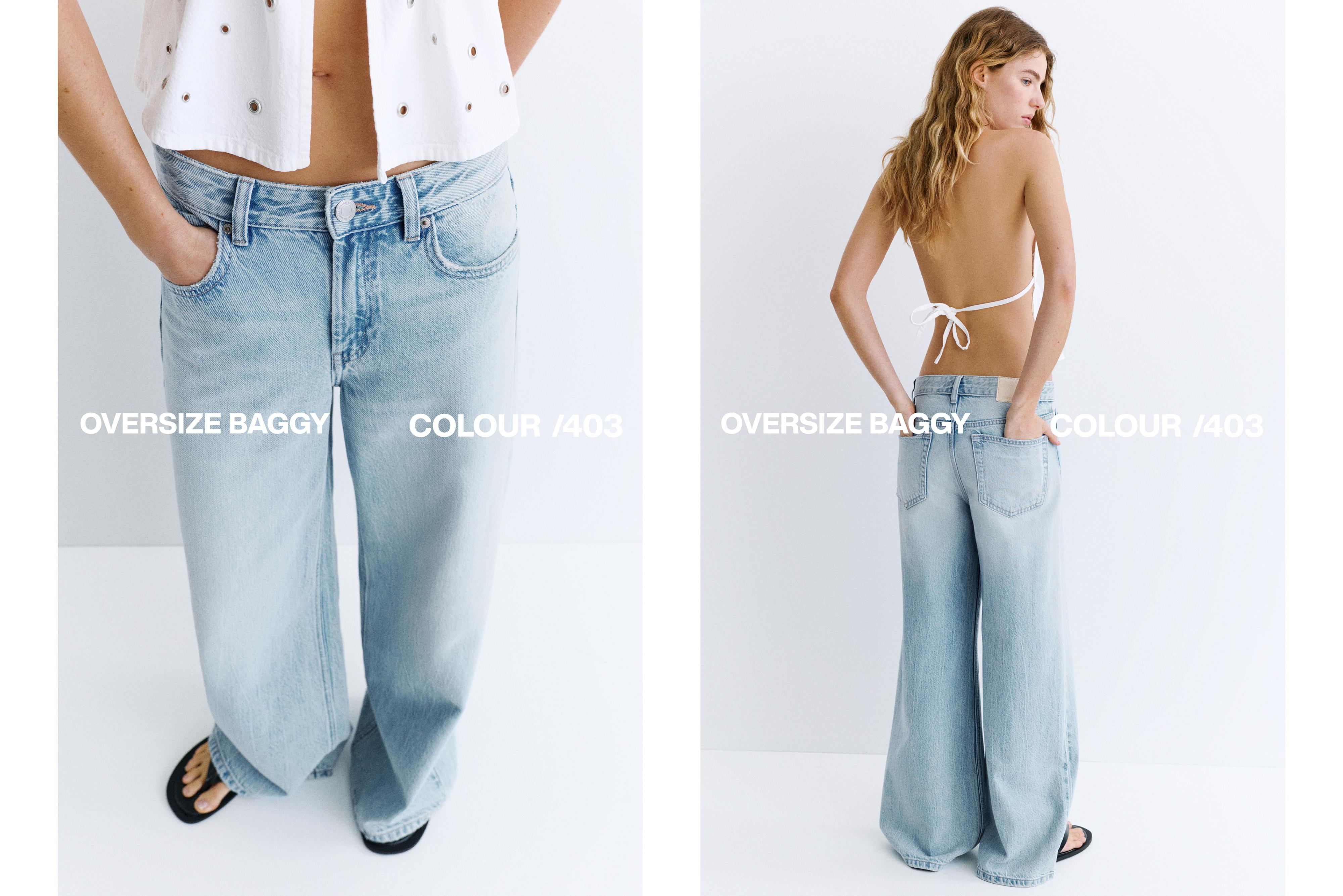 Oversize baggy jeans — Sky blue