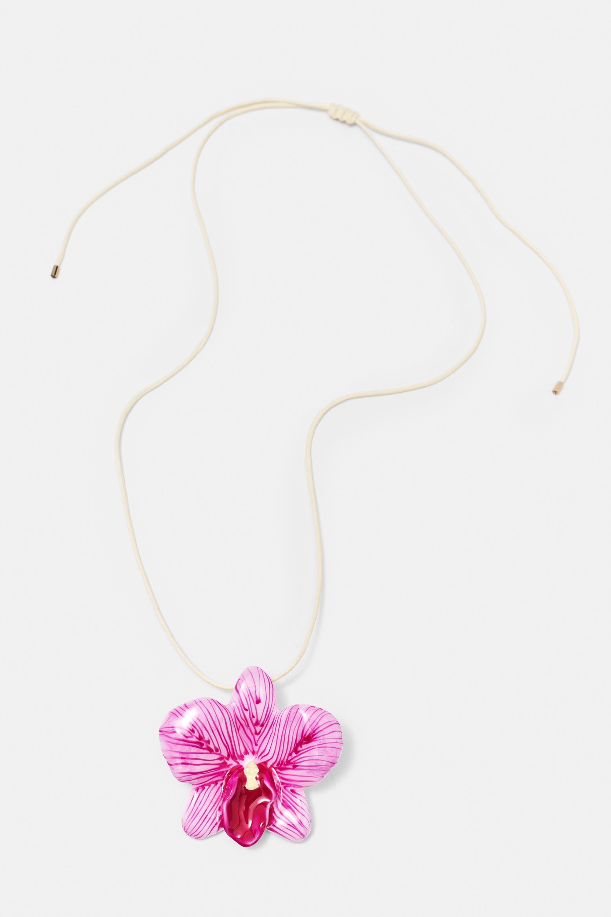 Floral necklace — Pink