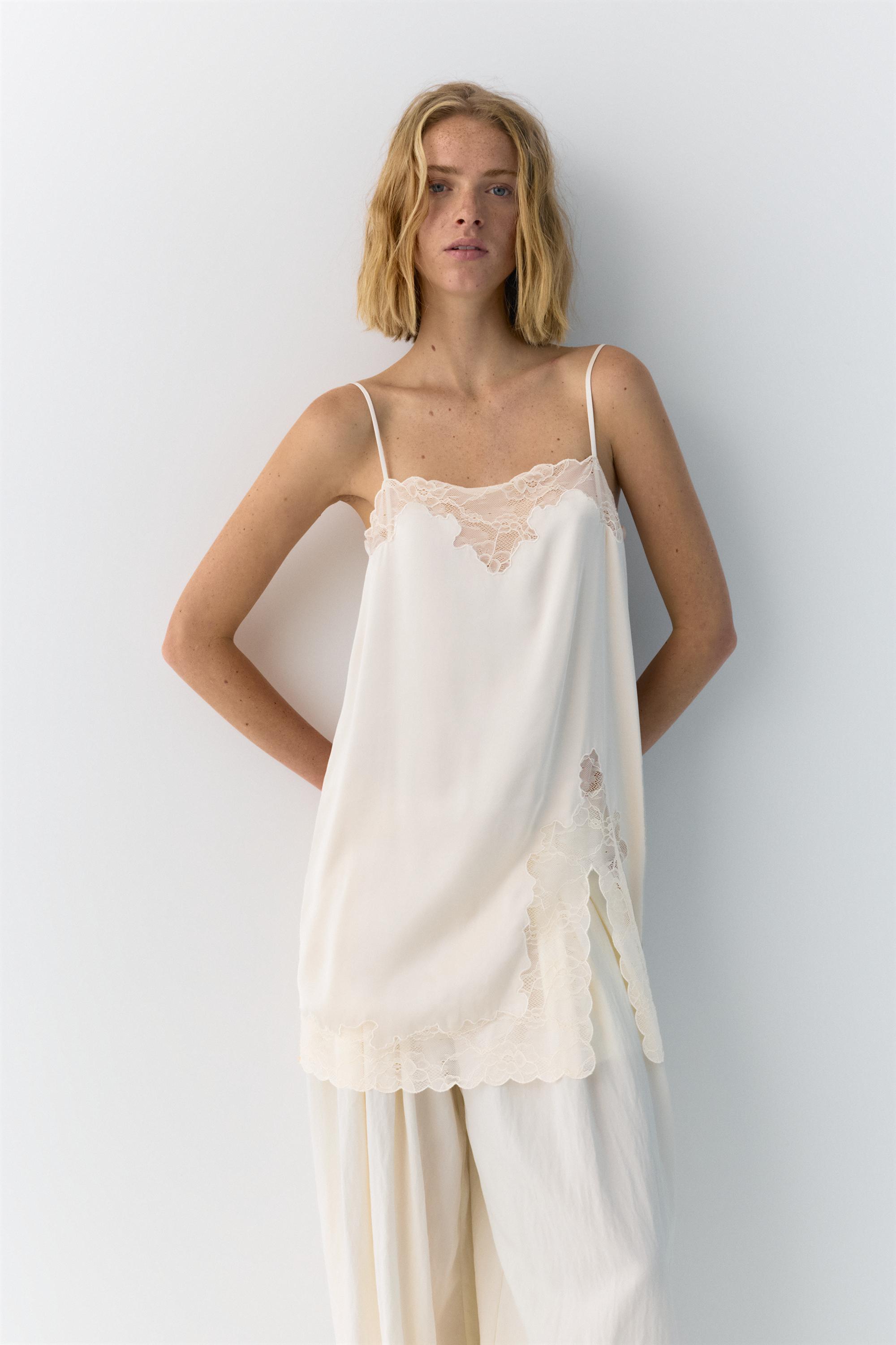 İnce askılı dantelli top - Görsel 19