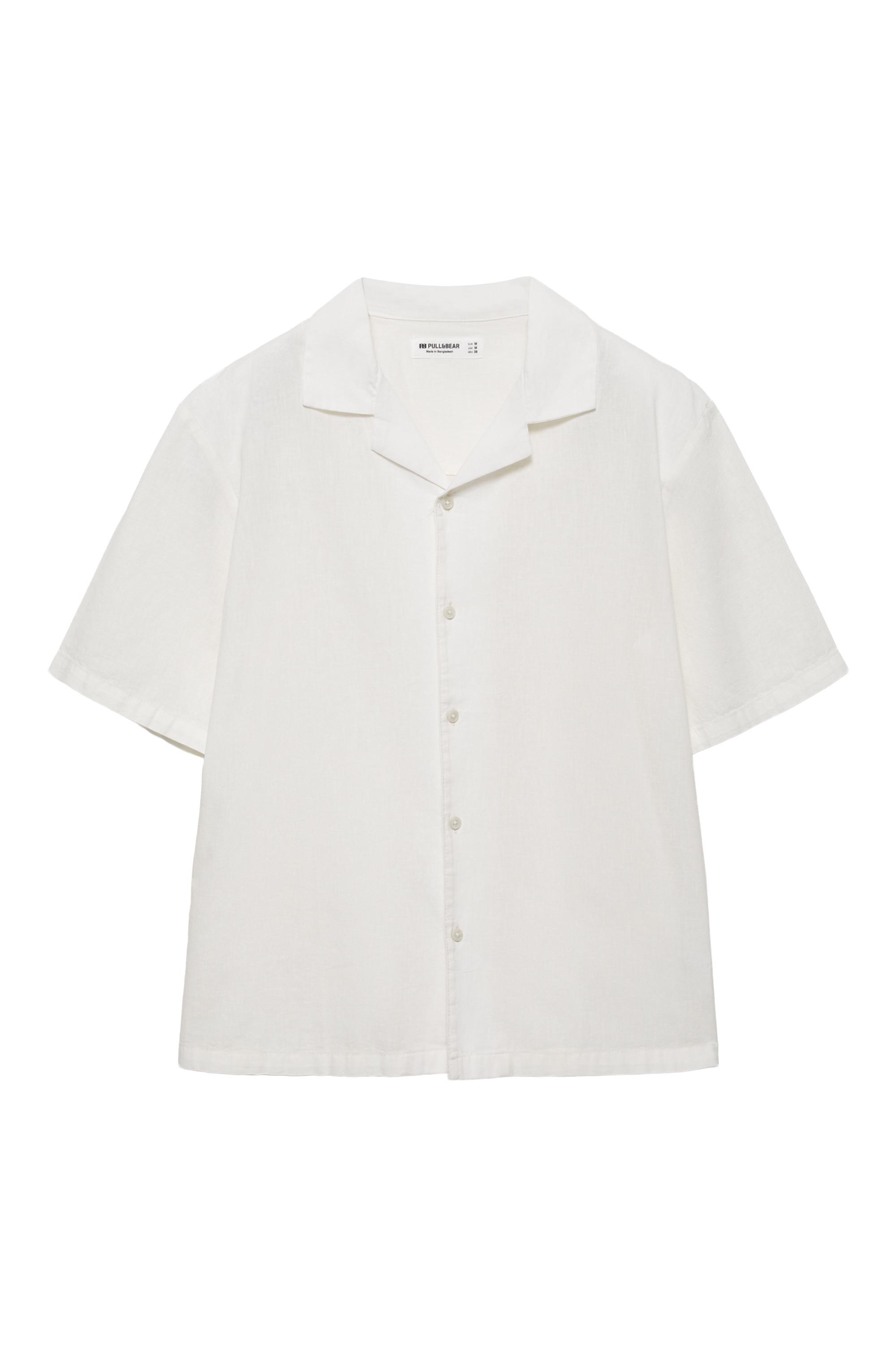 Camisa manga corta con lino