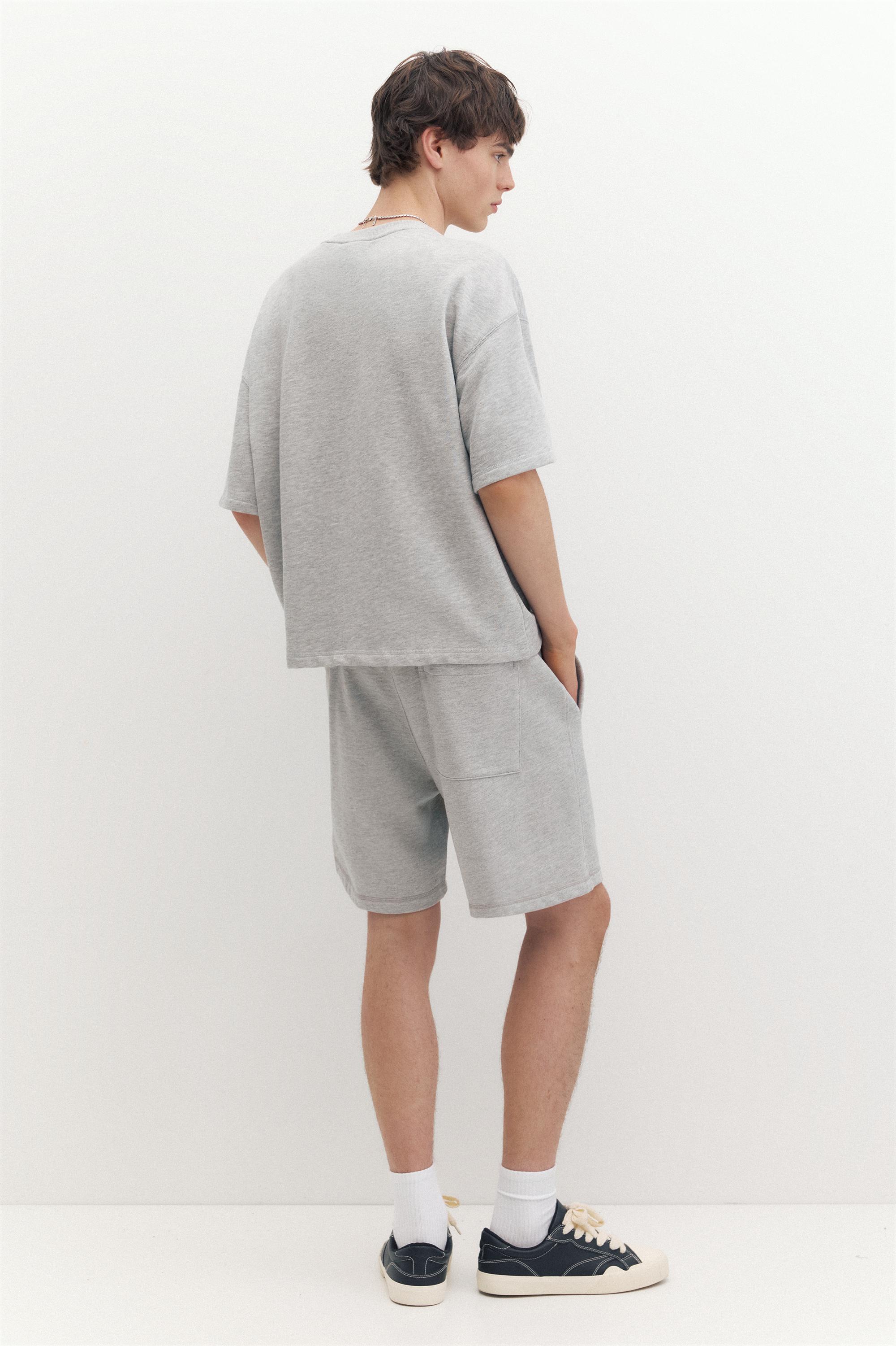 STWD jogger Bermuda shorts — Grey marl