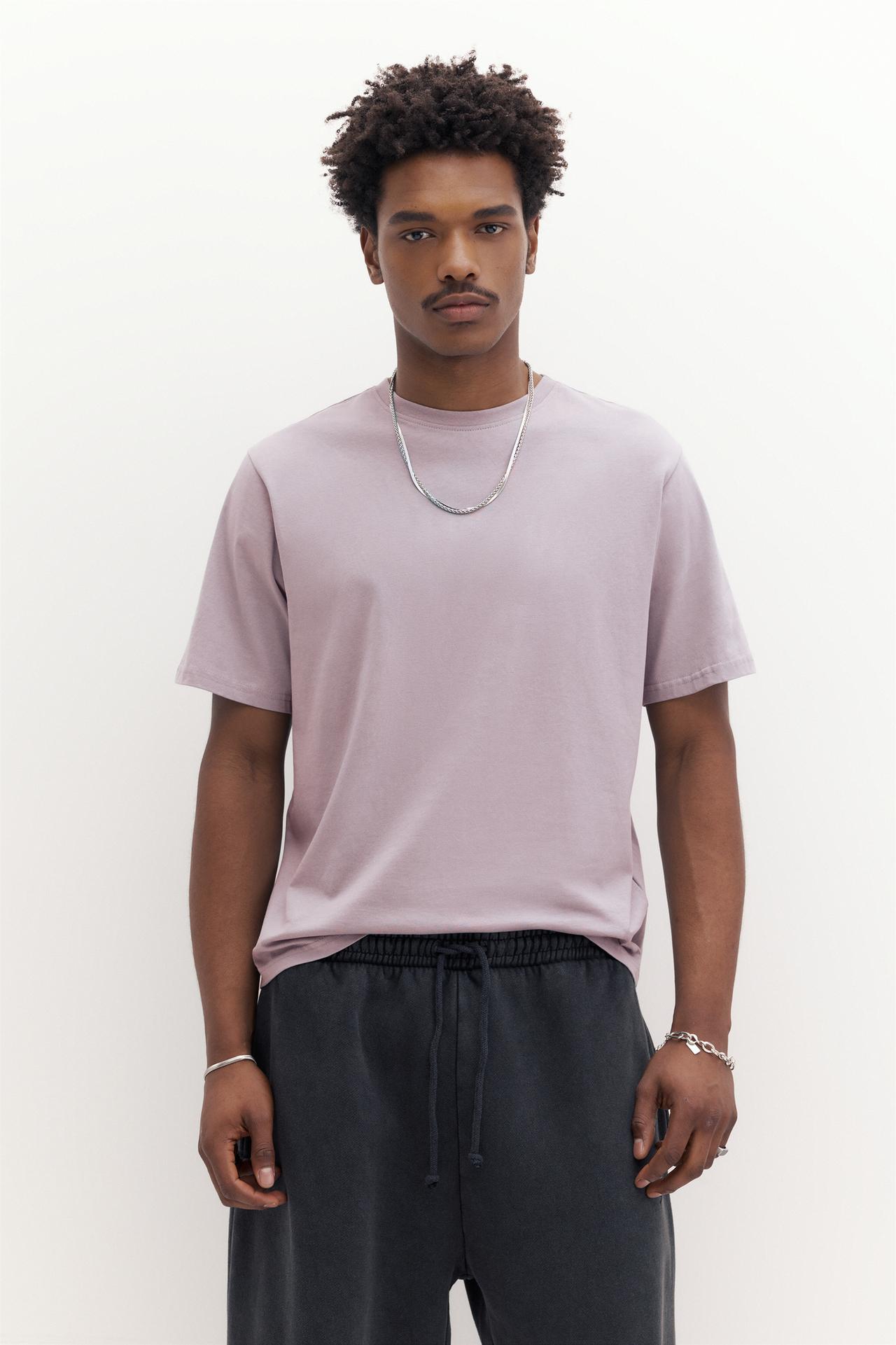 Basic T-shirt — Pale mauve