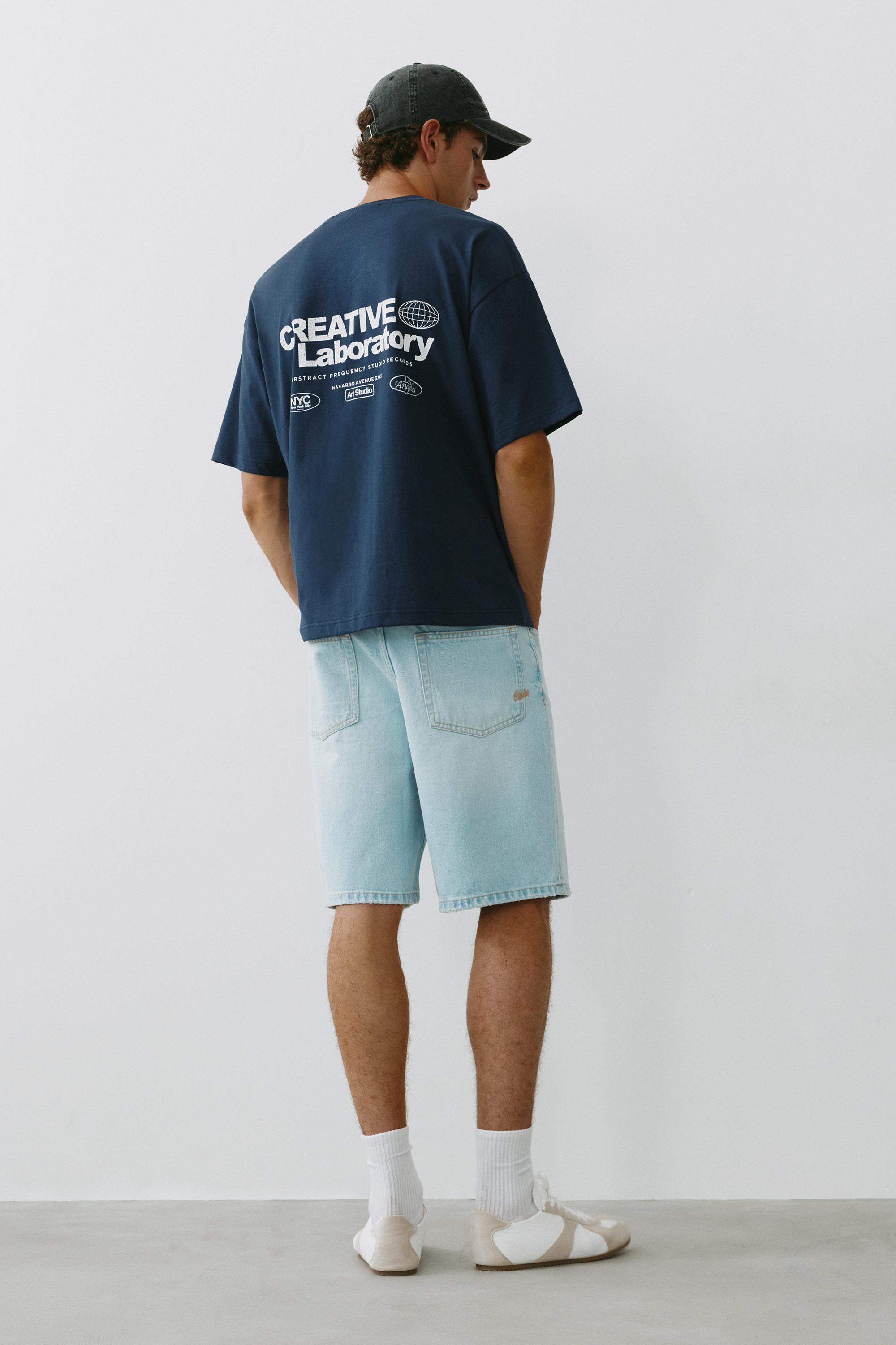 Creative Laboratory graphic T-shirt — Navy