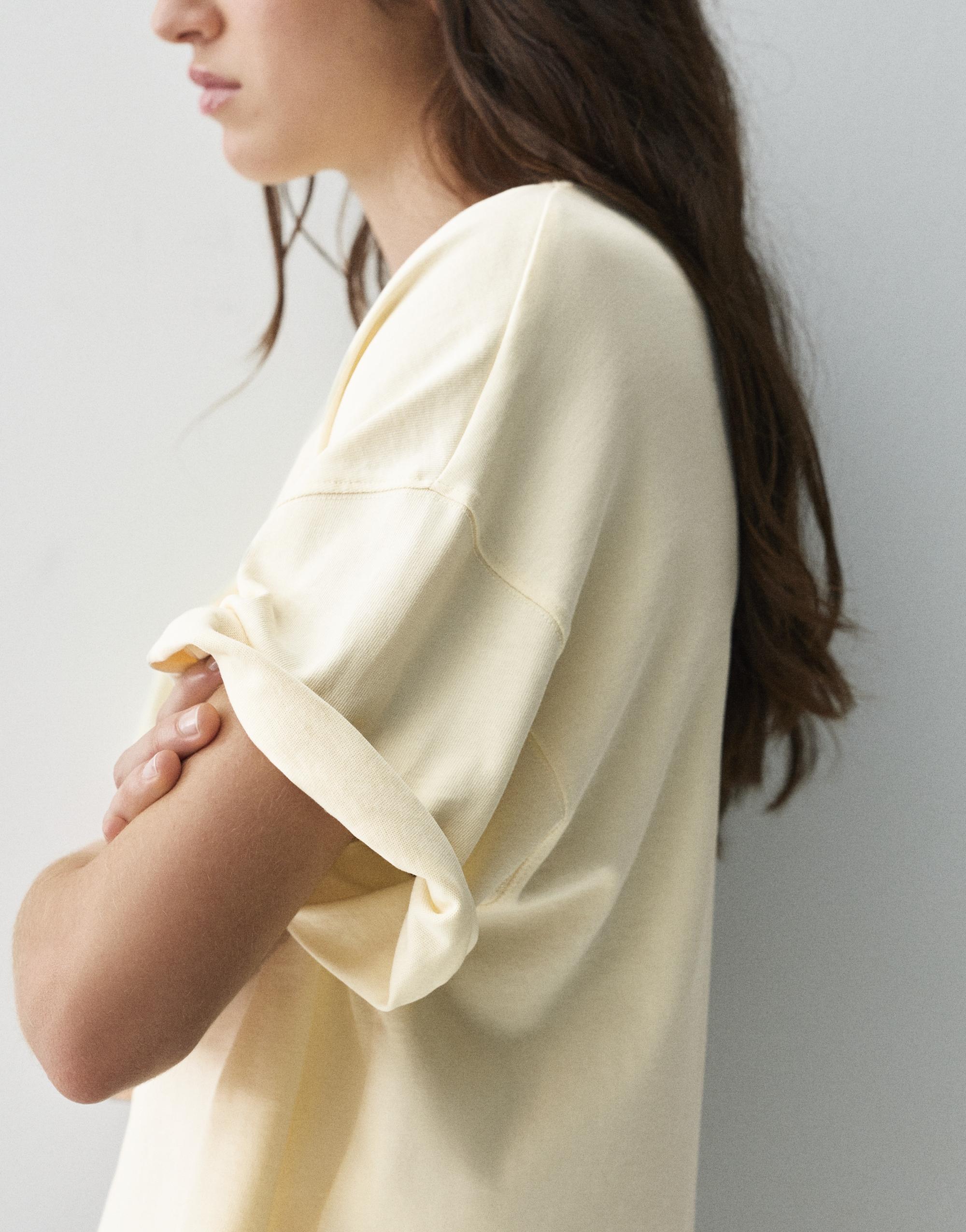 Boxy fit short sleeve T-shirt — Vanilla
