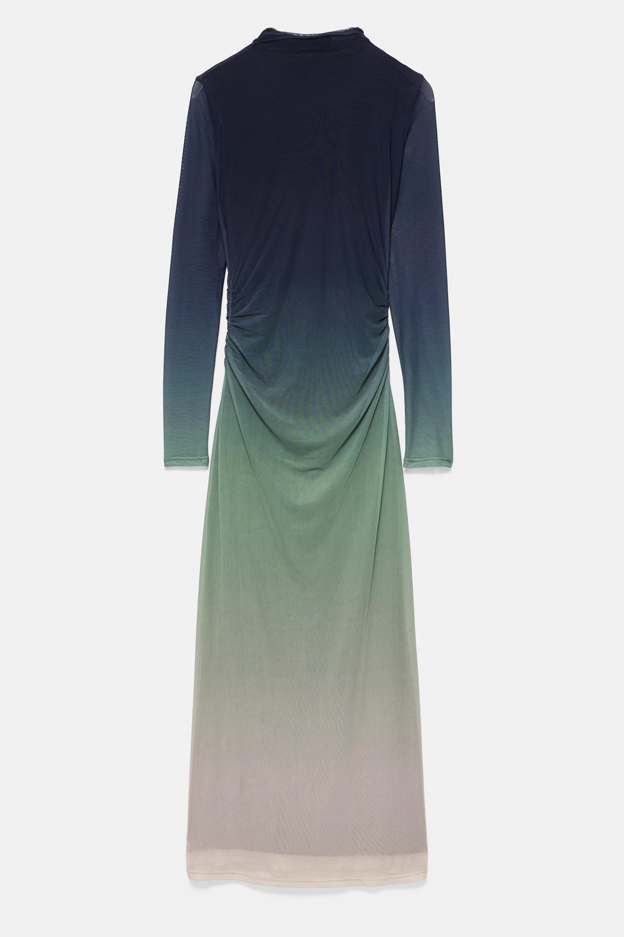 Draped ombre midi dress — Print 2