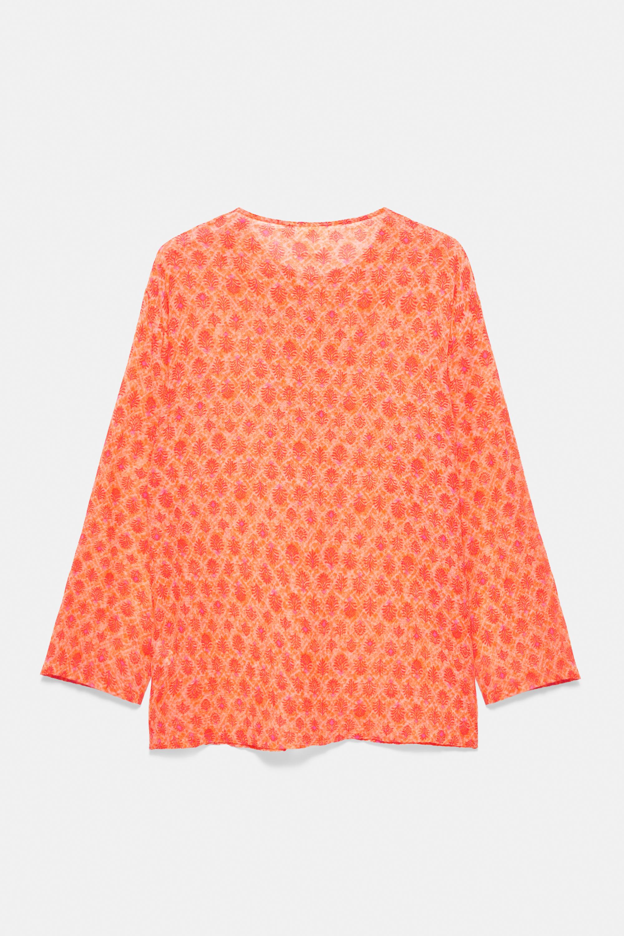 Printed flowing shirt — Orange