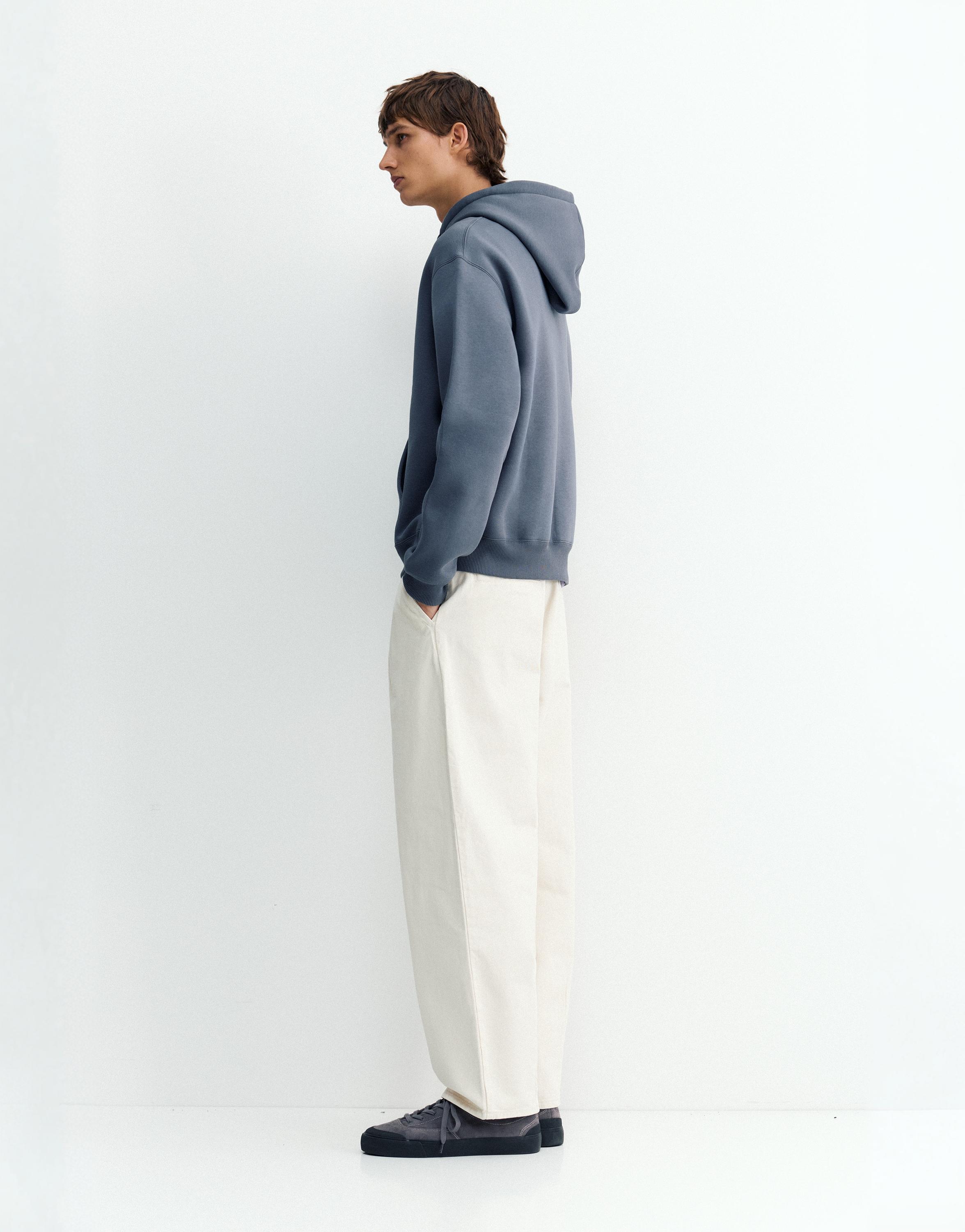 Basic hoodie — Grey blue