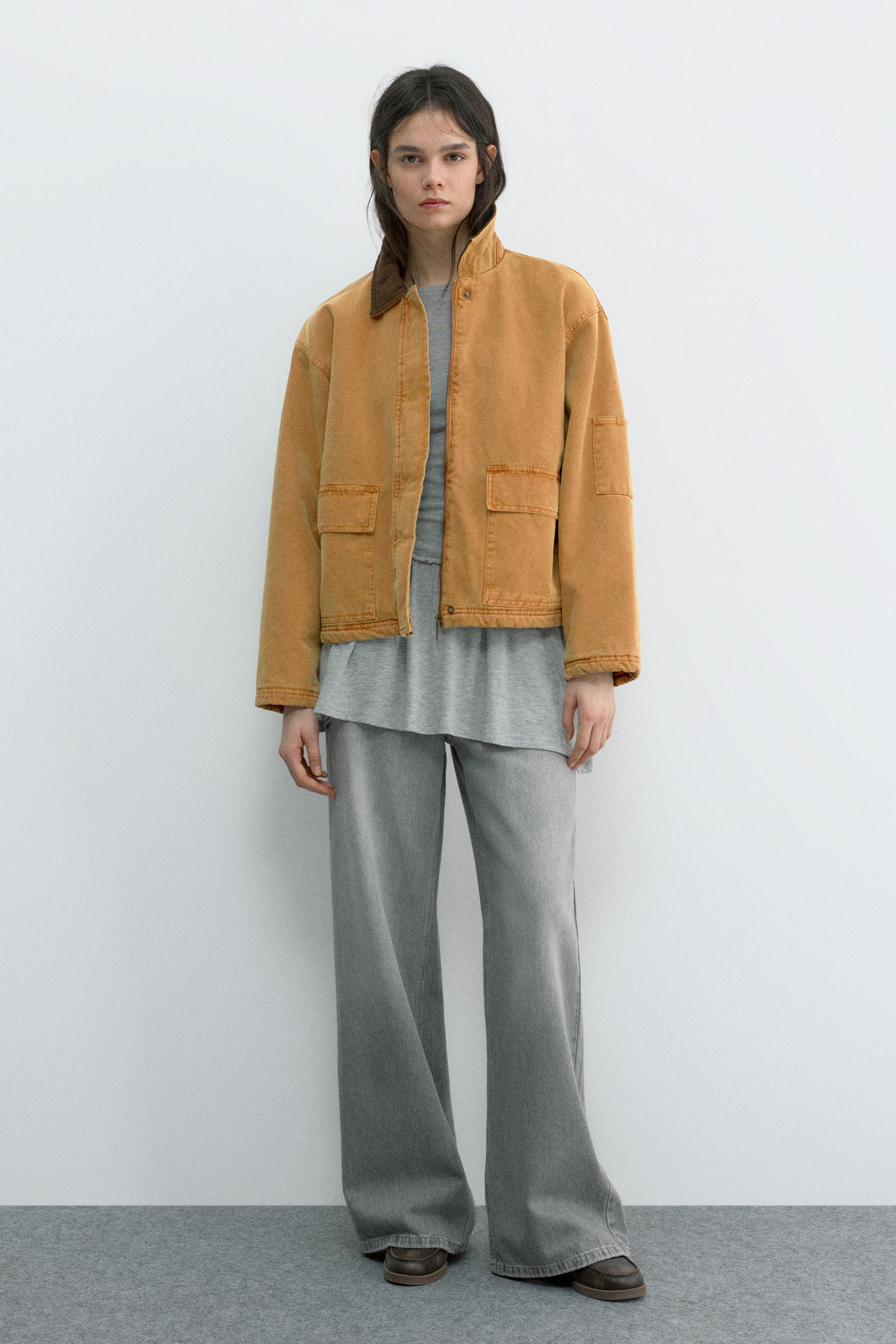 Combined collar jacket — Ocher