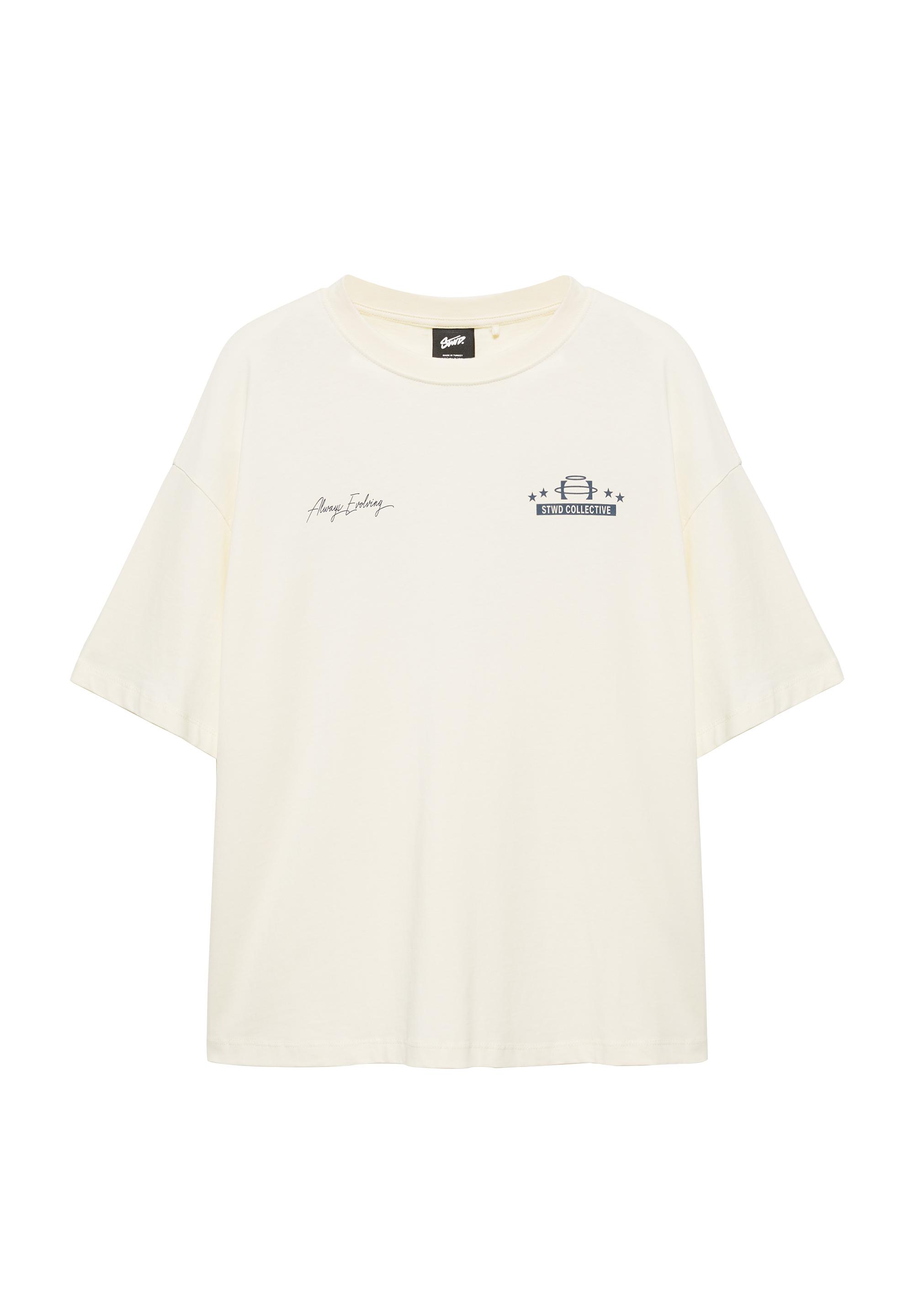 STWD boxy-fit graphic T-shirt — Lime