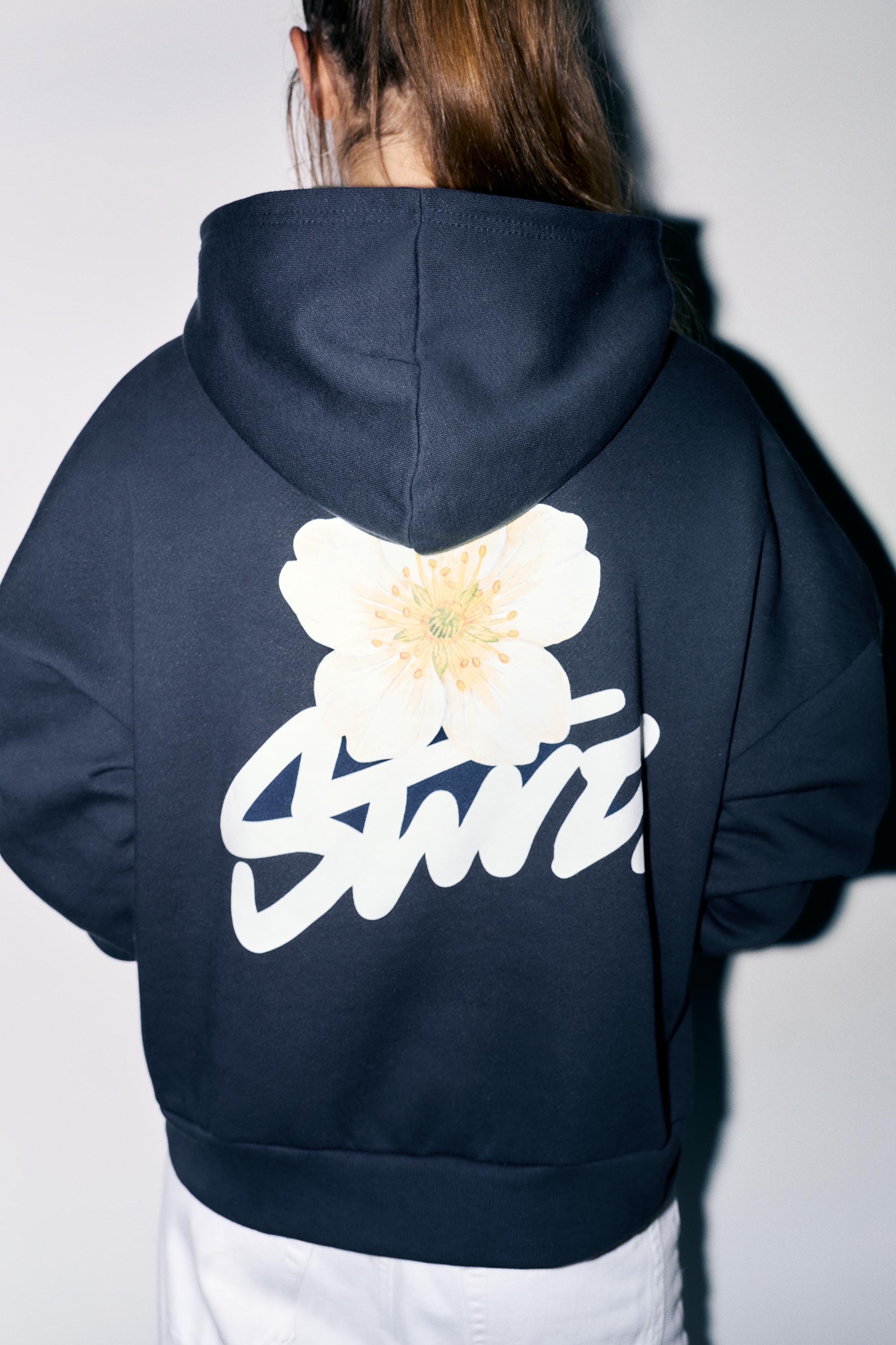 Sweat À Capuche Motif Marguerite