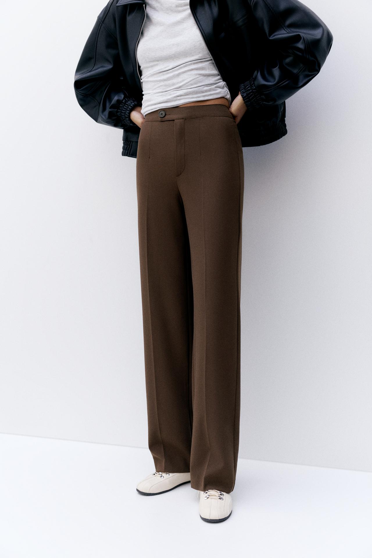Darted smart trousers — Brown