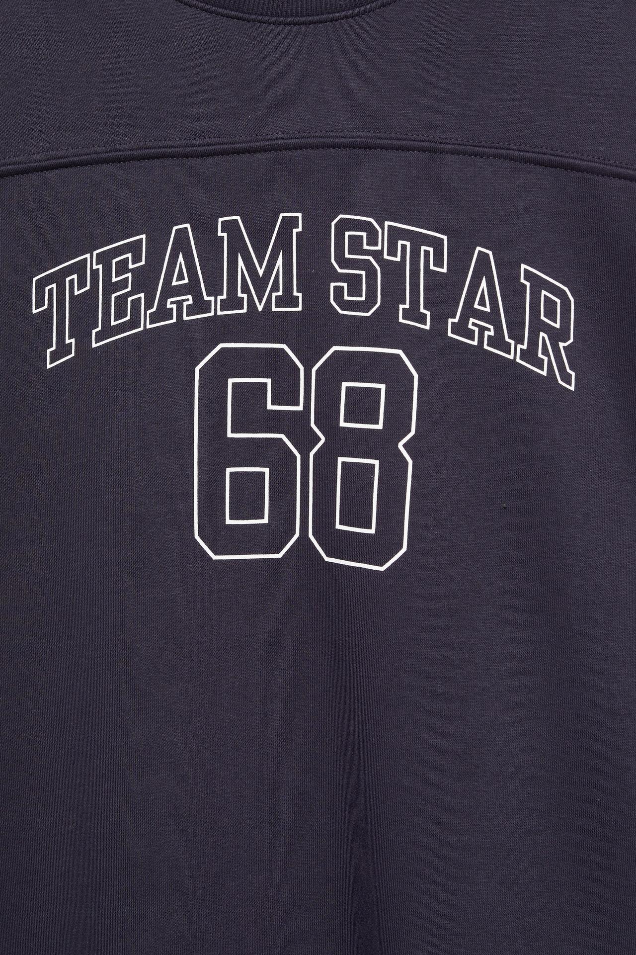 STWD number graphic sweatshirt — Navy