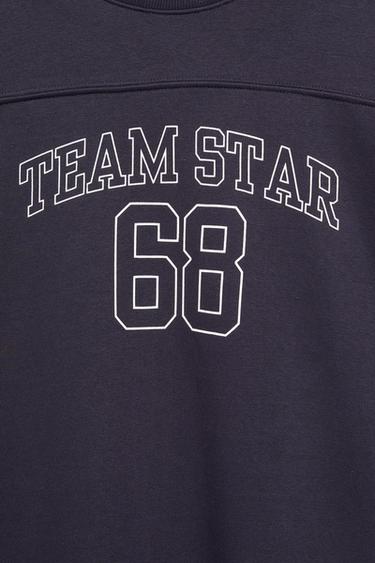 STWD number graphic sweatshirt — Navy 8