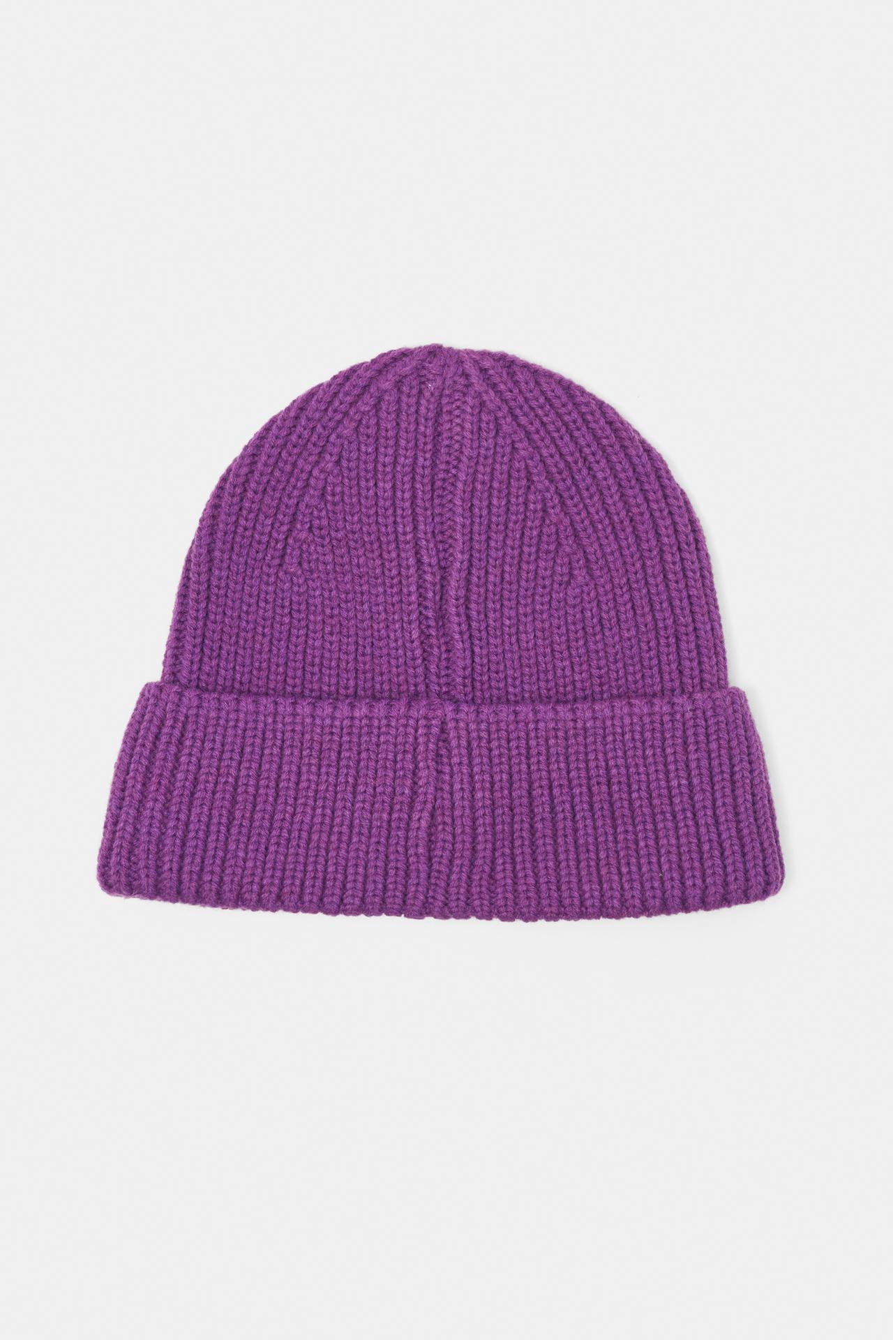 Chunky knit beanie — Mulberry
