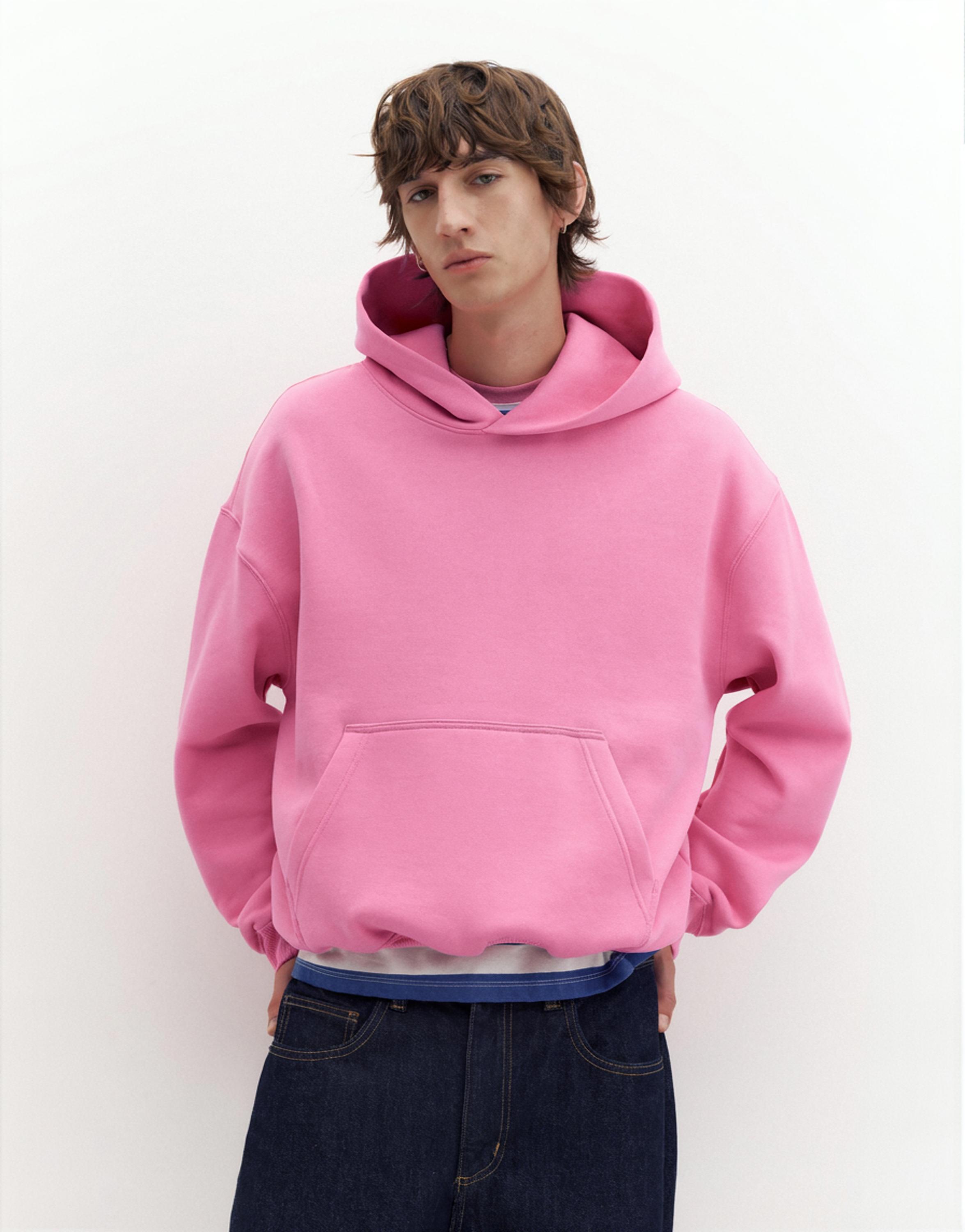 STWD boxy-fit logo hoodie — Pink