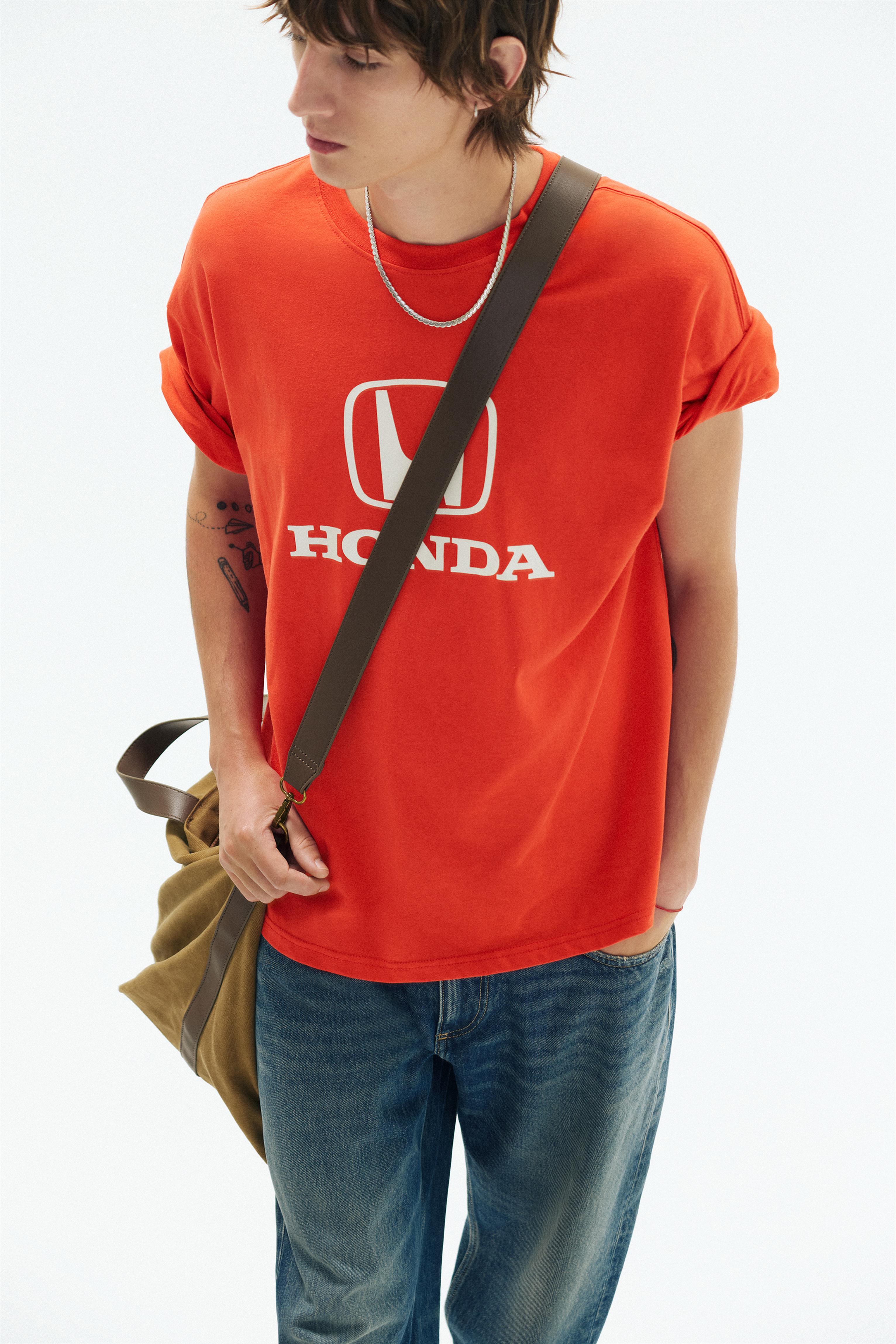 Relaxed fit Honda logo T-shirt — Red