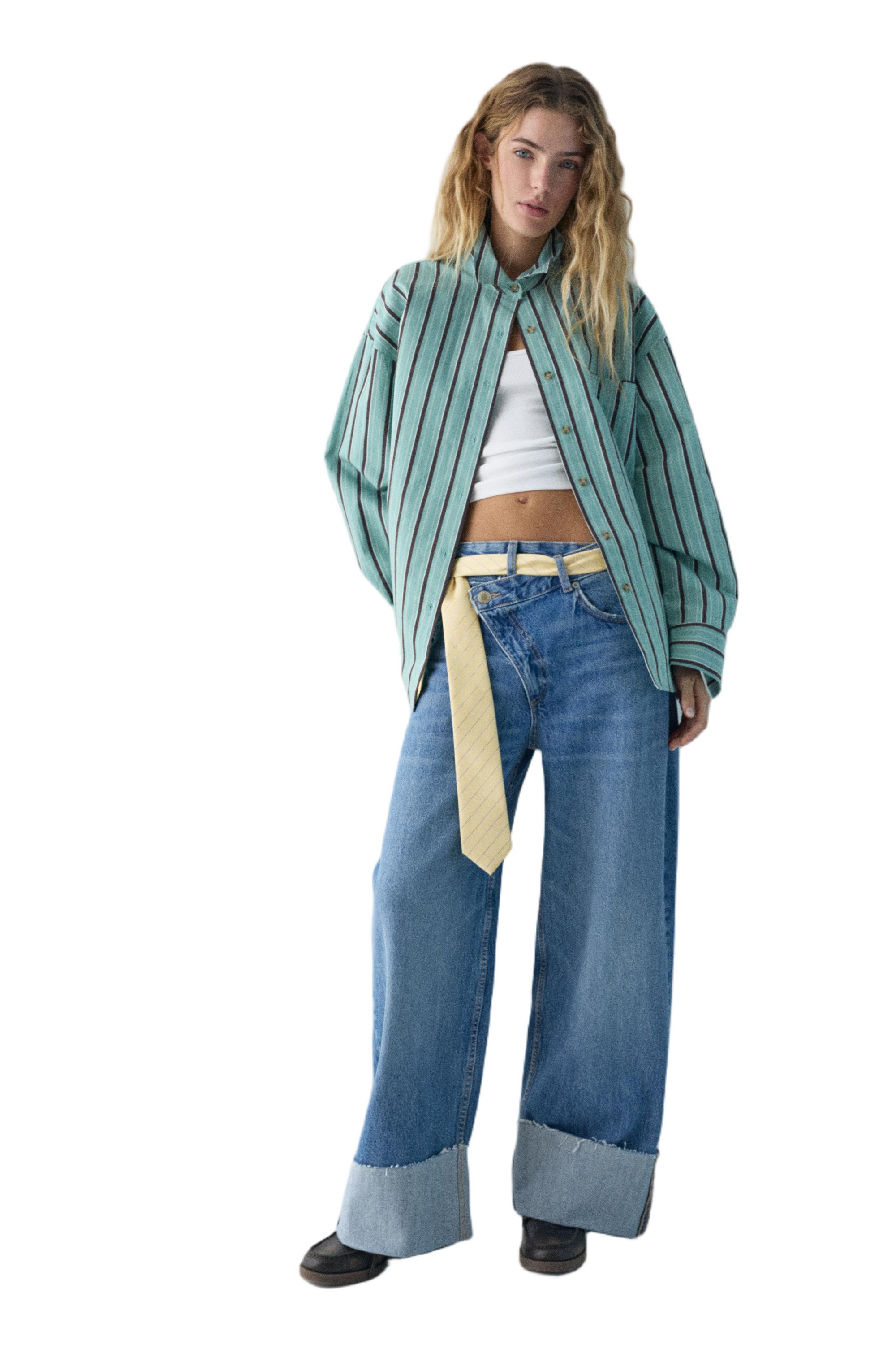 Cepli çizgili gömlek - Görsel 16