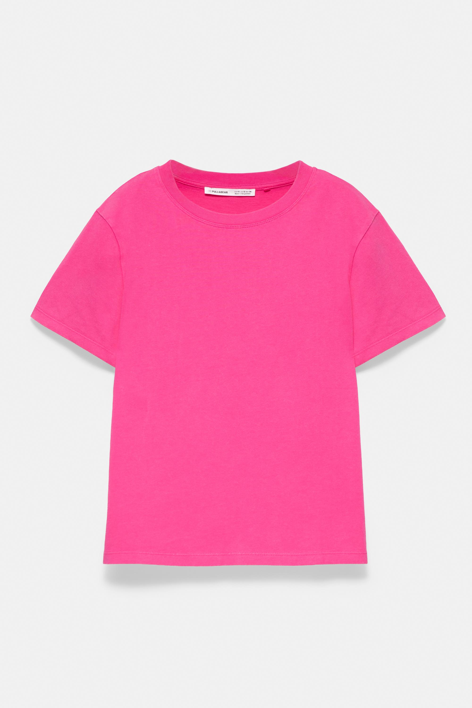 Short sleeve T-shirt 100% cotton — Fuchsia