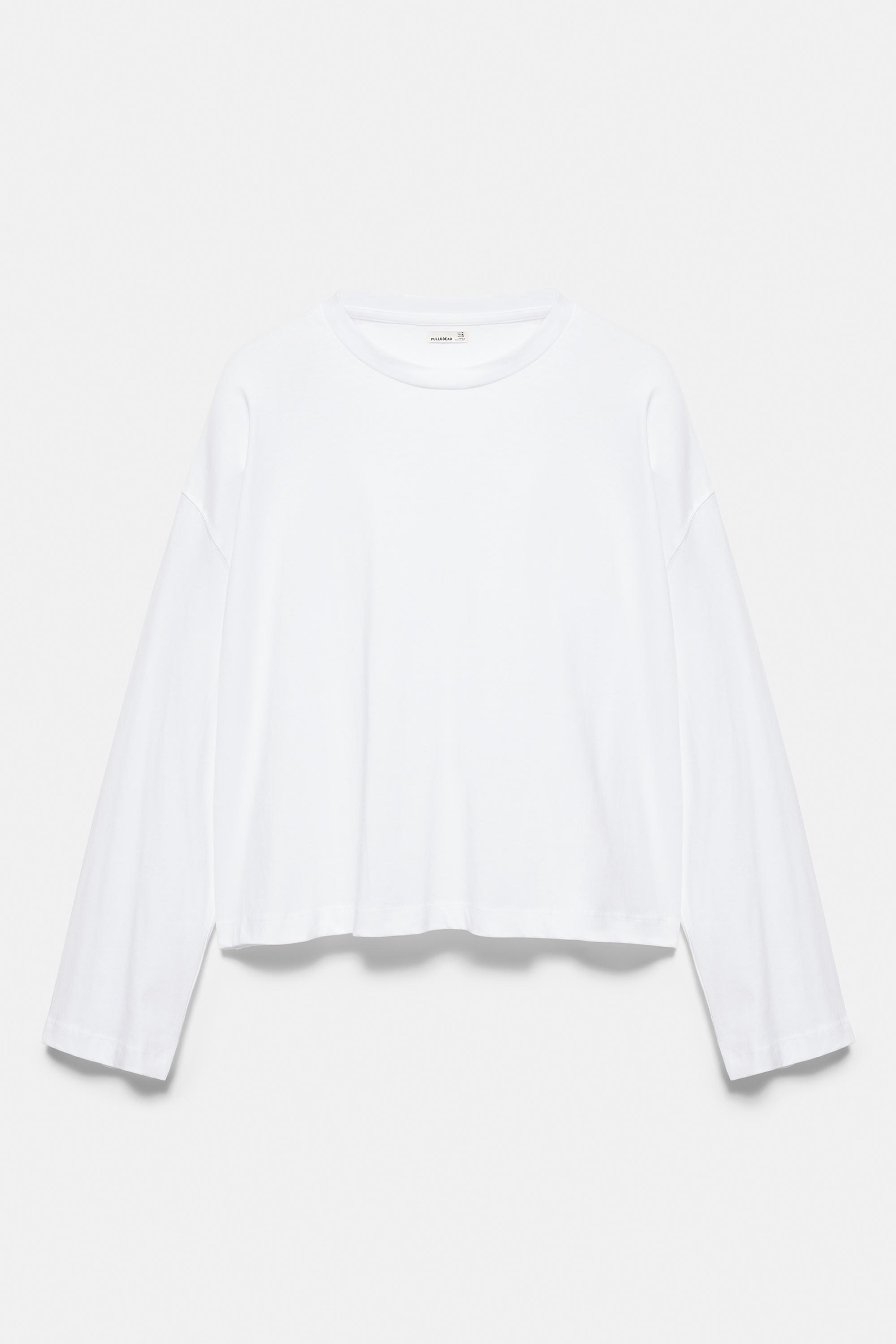 Boxy-fit long sleeve T-shirt — White