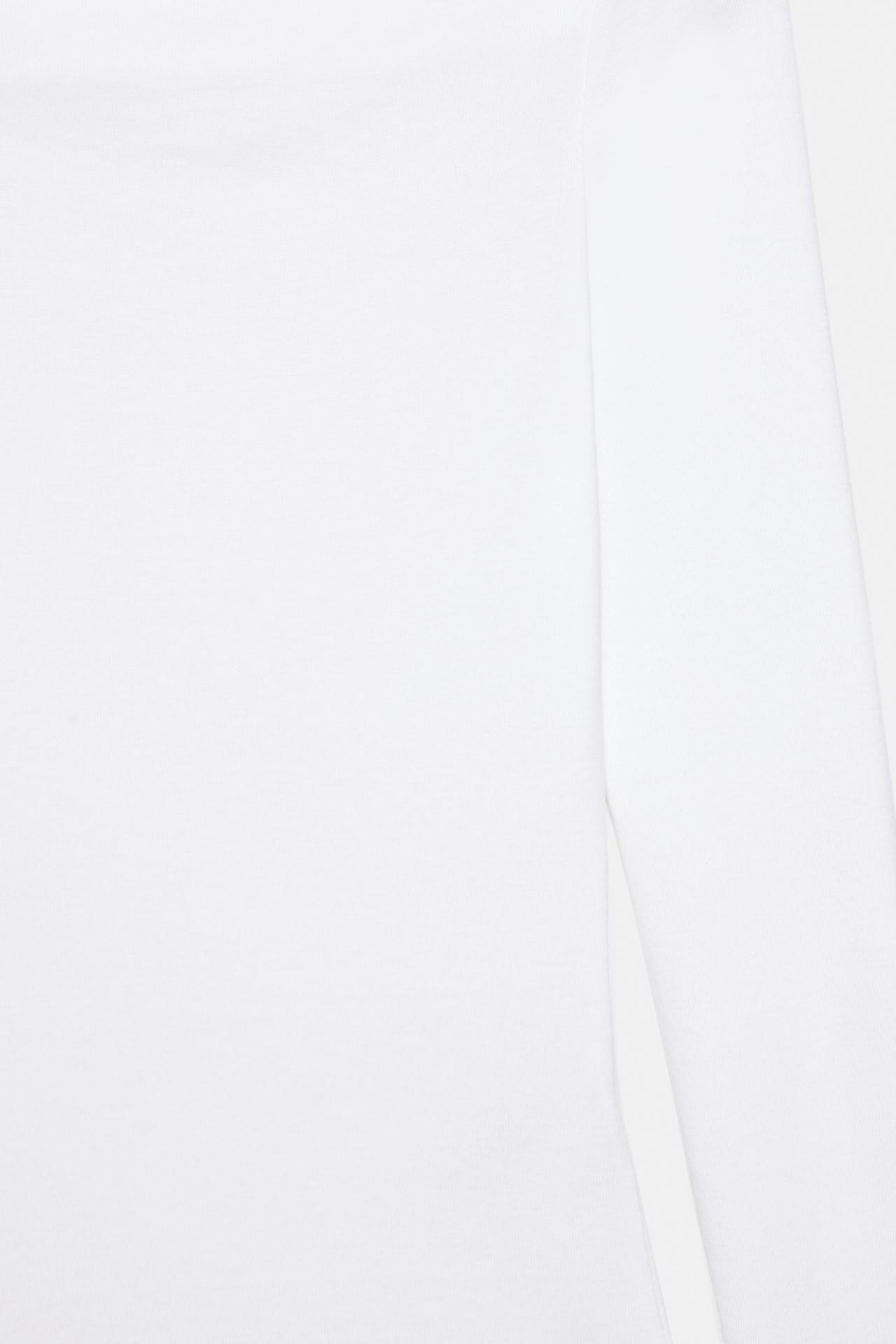Fitted straight neckline T-shirt — White