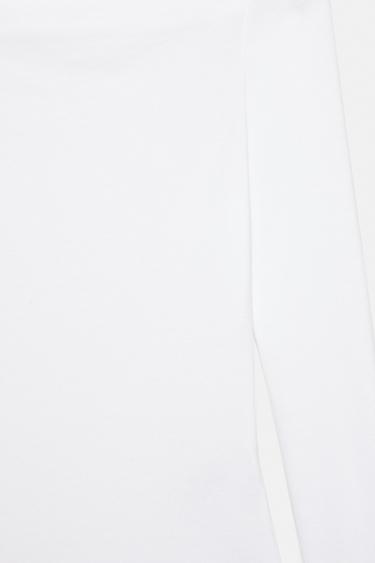 Fitted straight neckline T-shirt — White 7