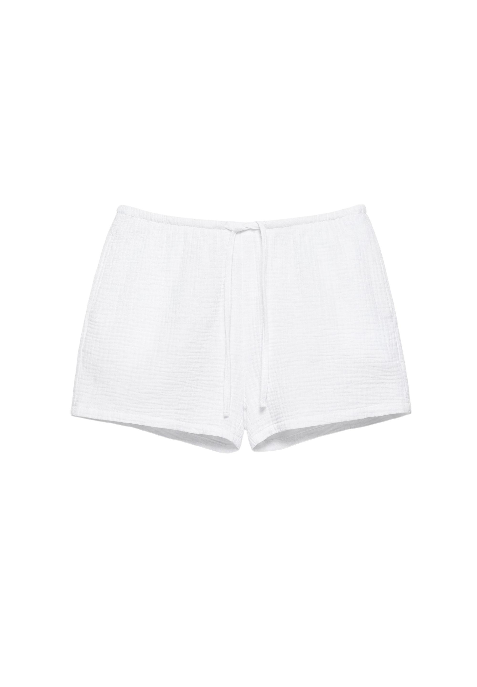 Crepe shorts — White