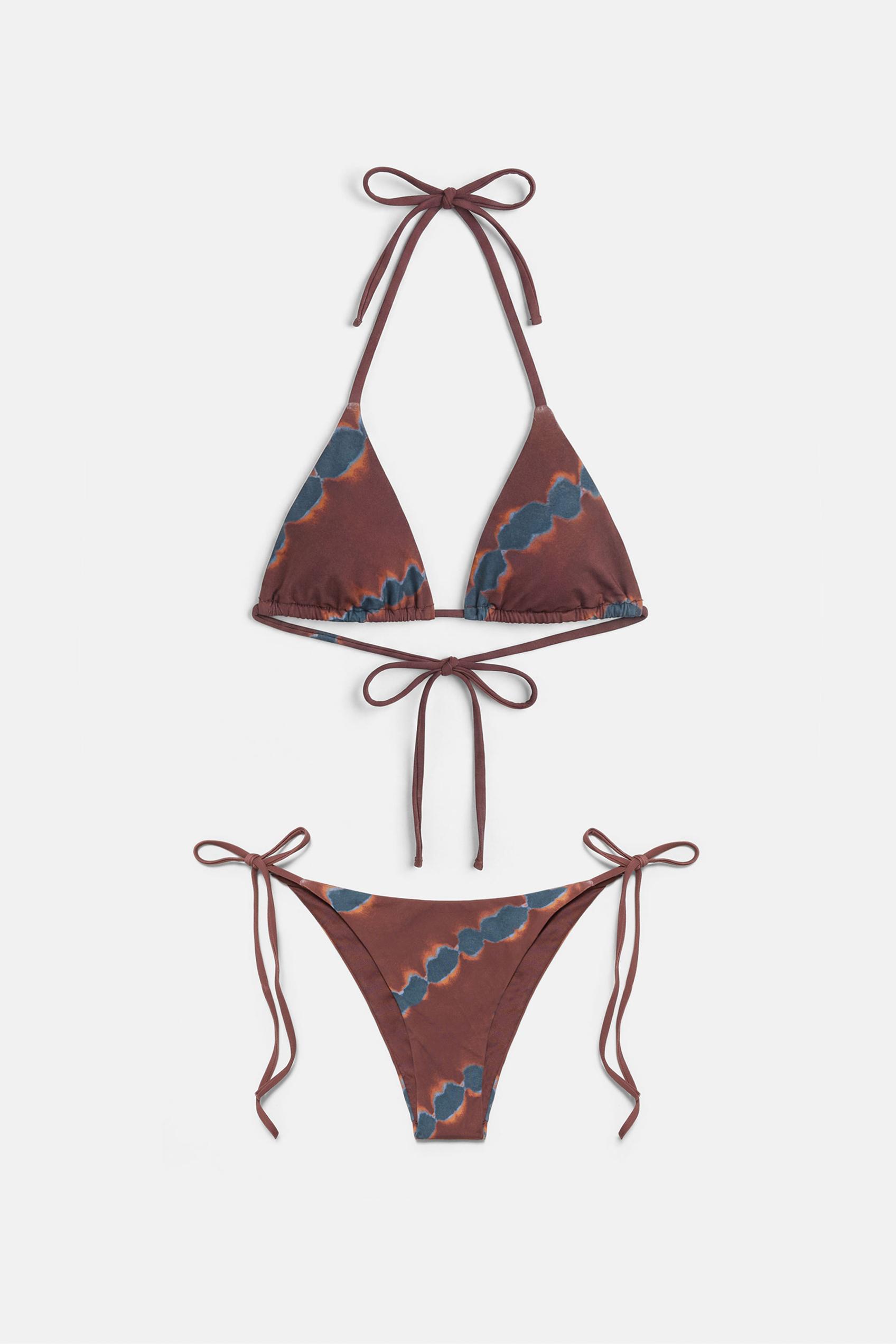 Tie-dye bikini bottoms — Brown