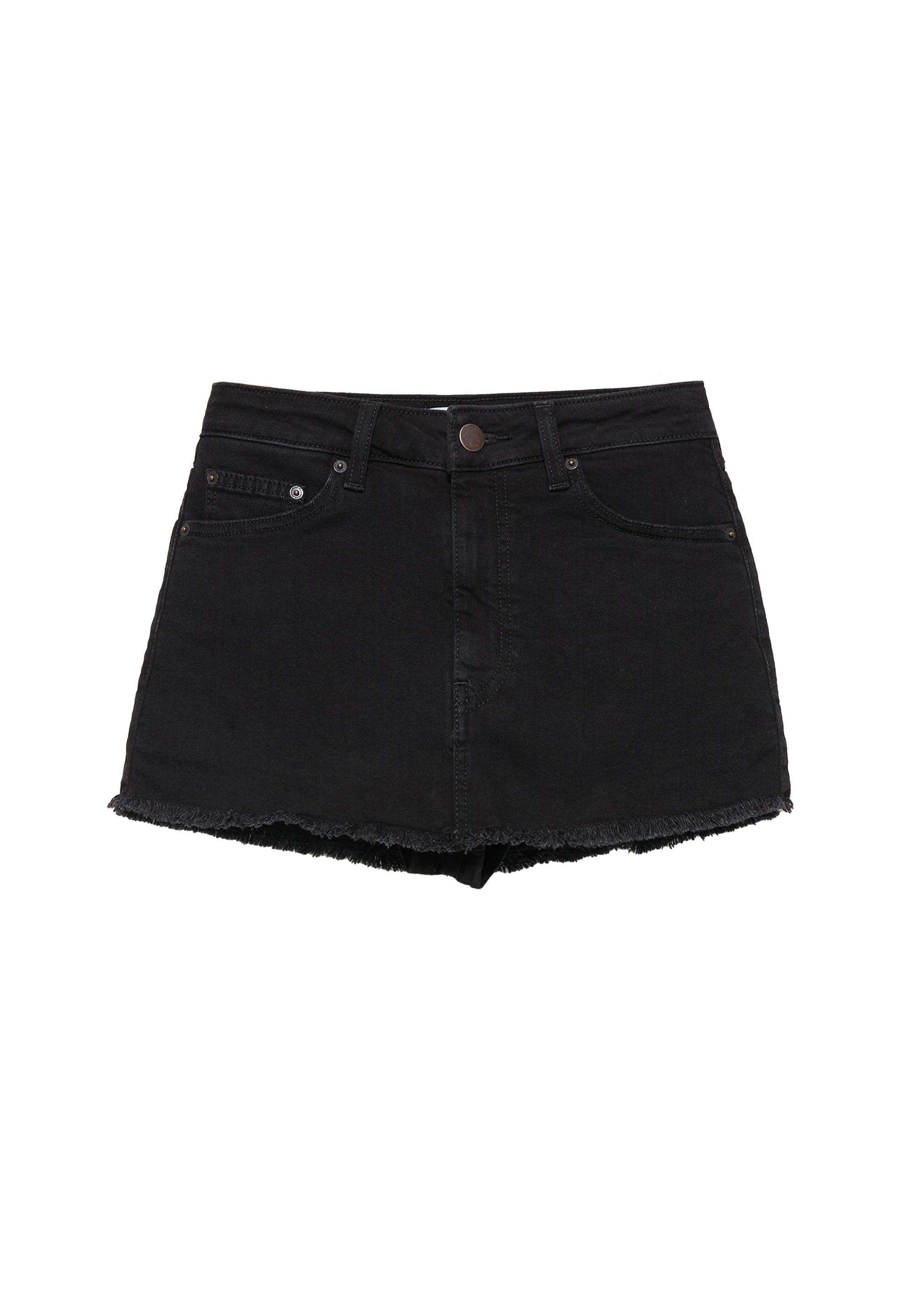 Denim skort — Black