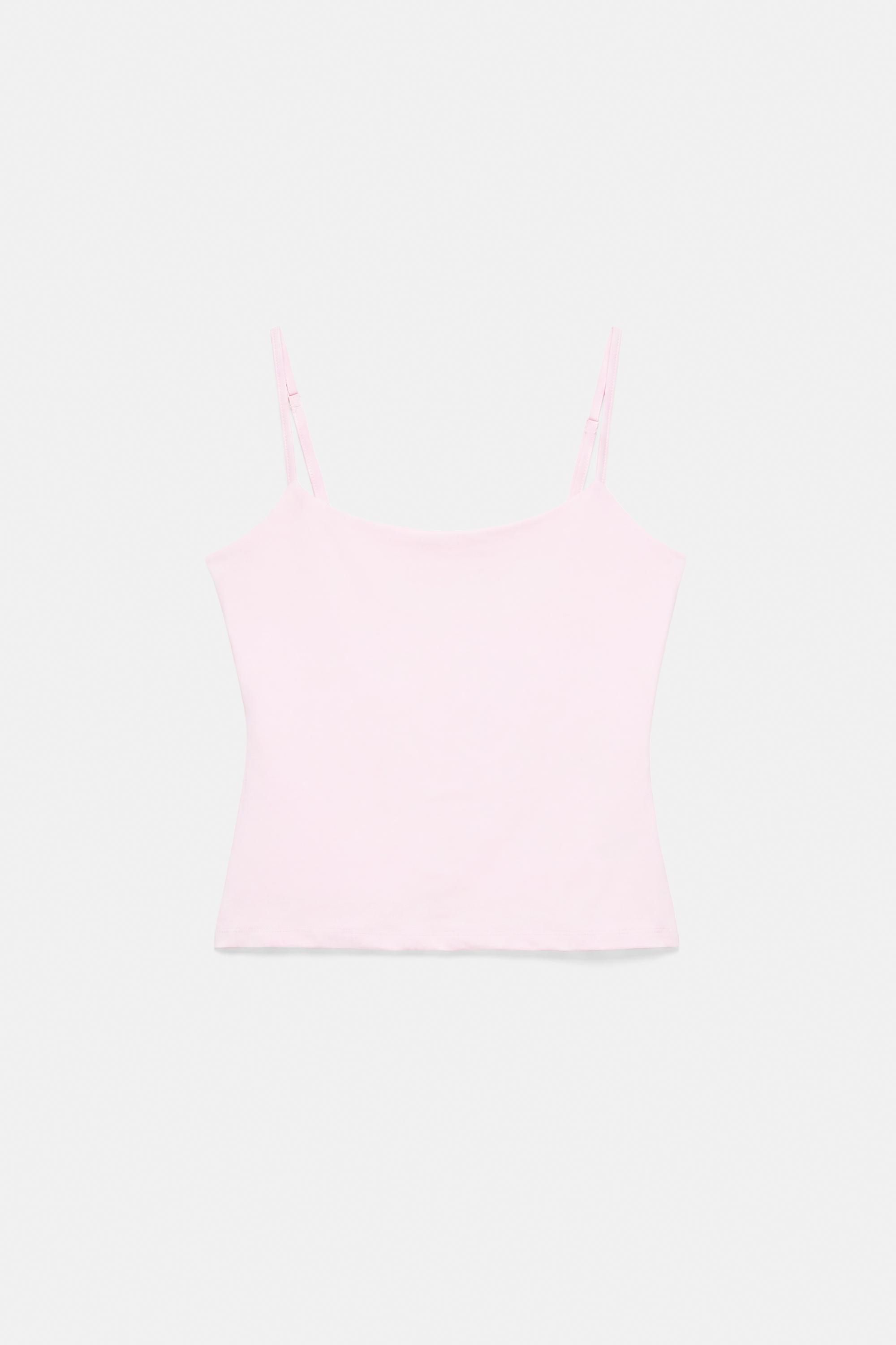 Basic top with adjustable straps — Pastel pink