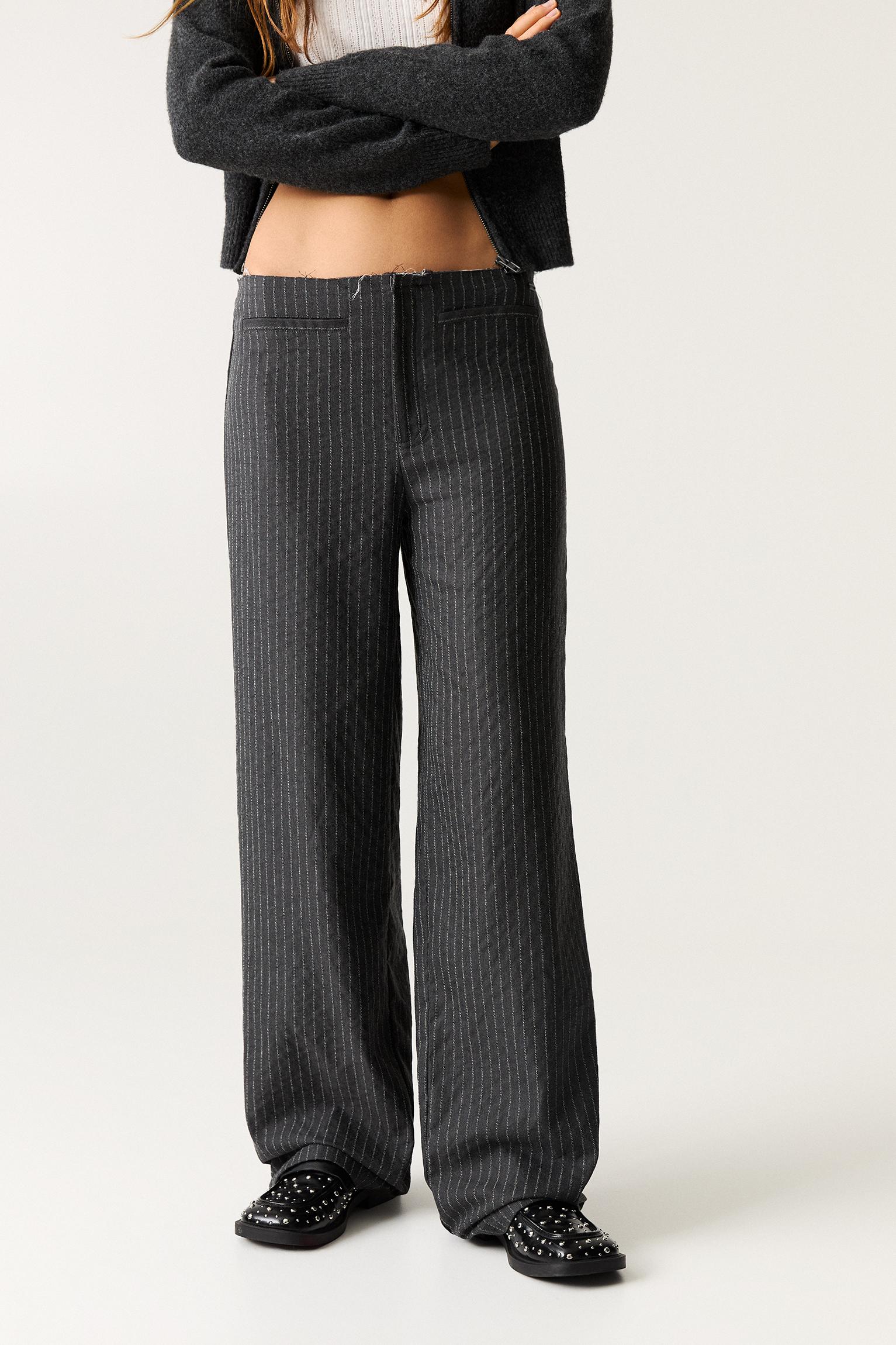 Low waist striped trousers PULL BEAR