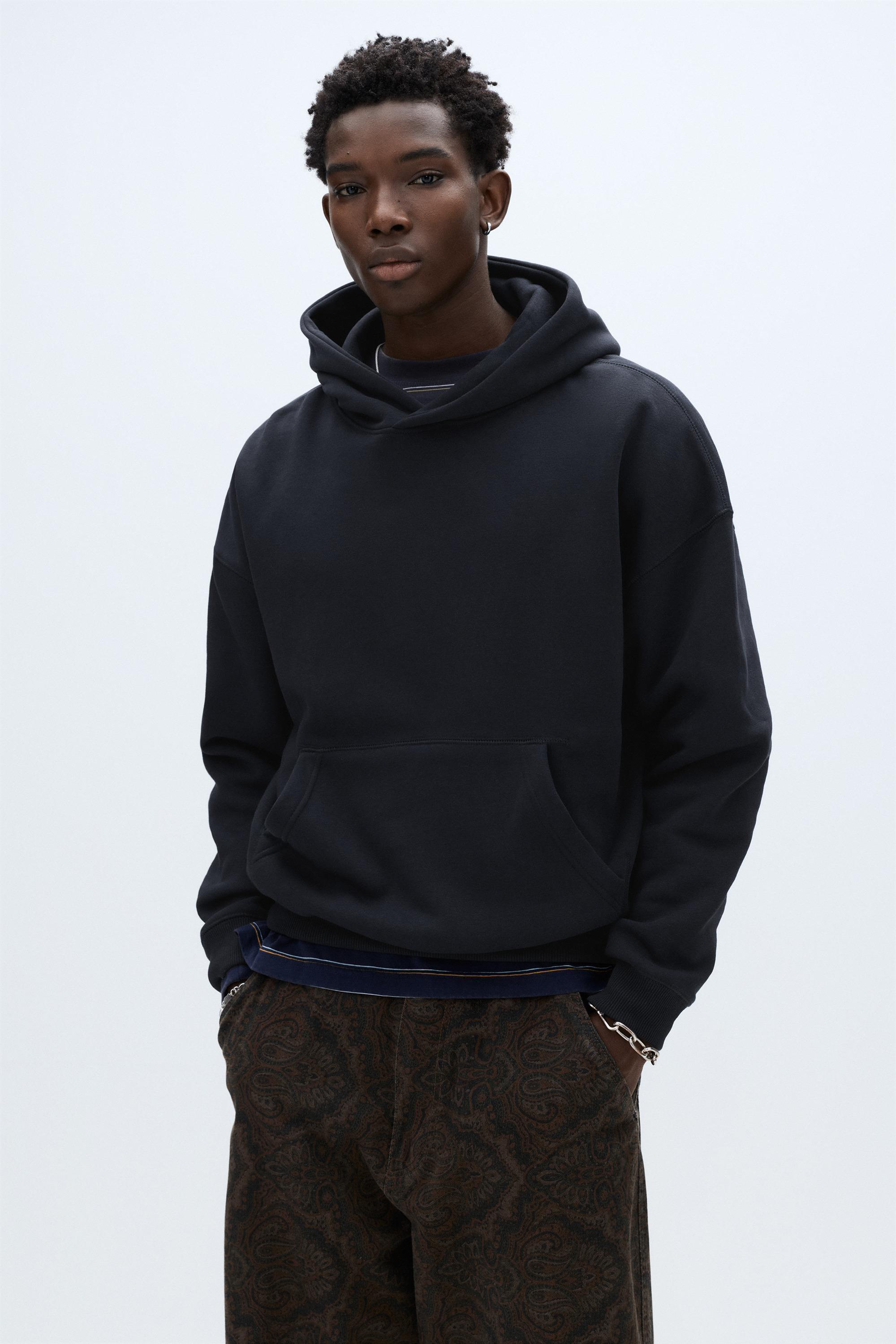 Bol kesim kapüşonlu sweatshirt - Görsel 45