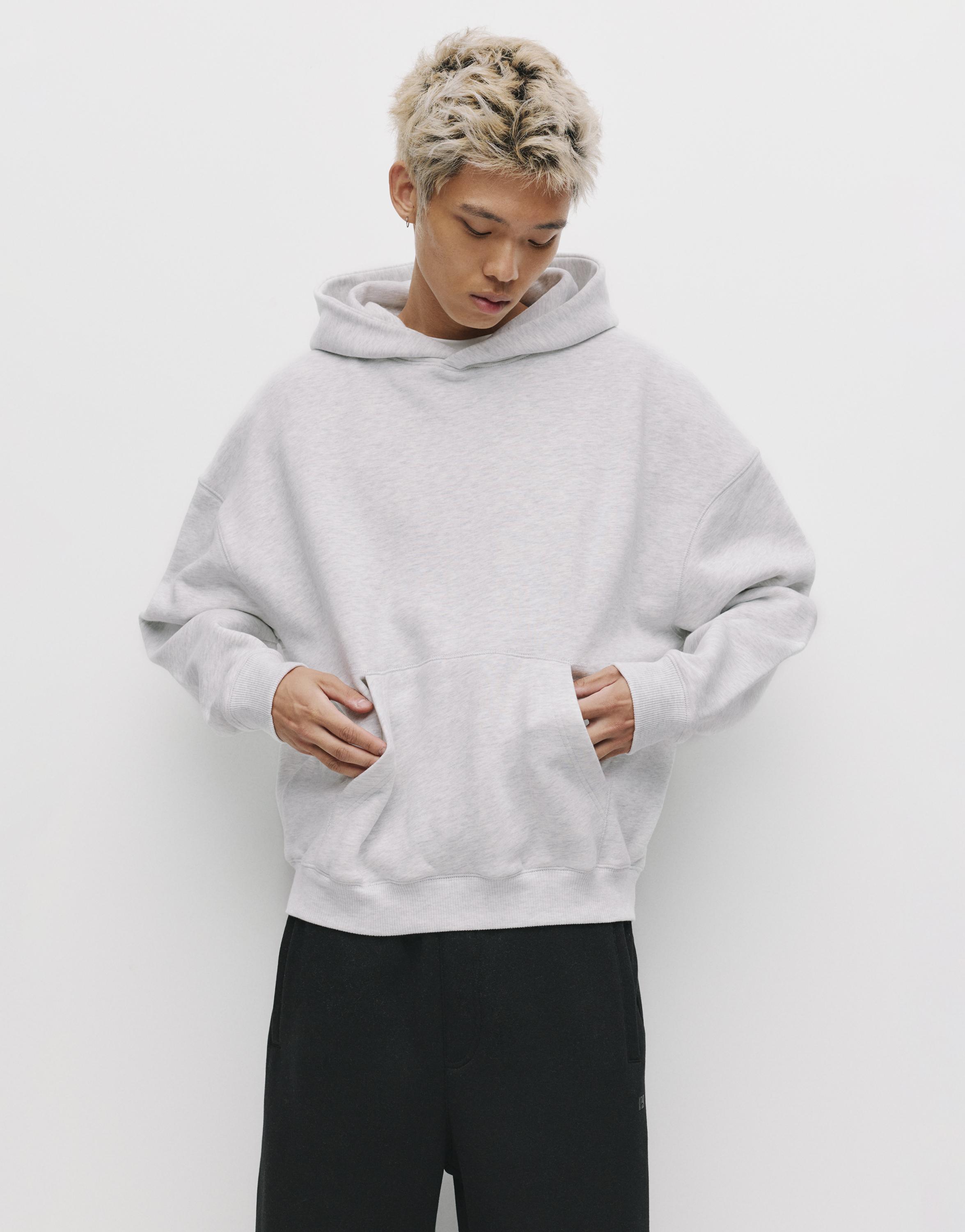 Bol kesim kapüşonlu sweatshirt - Görsel 82