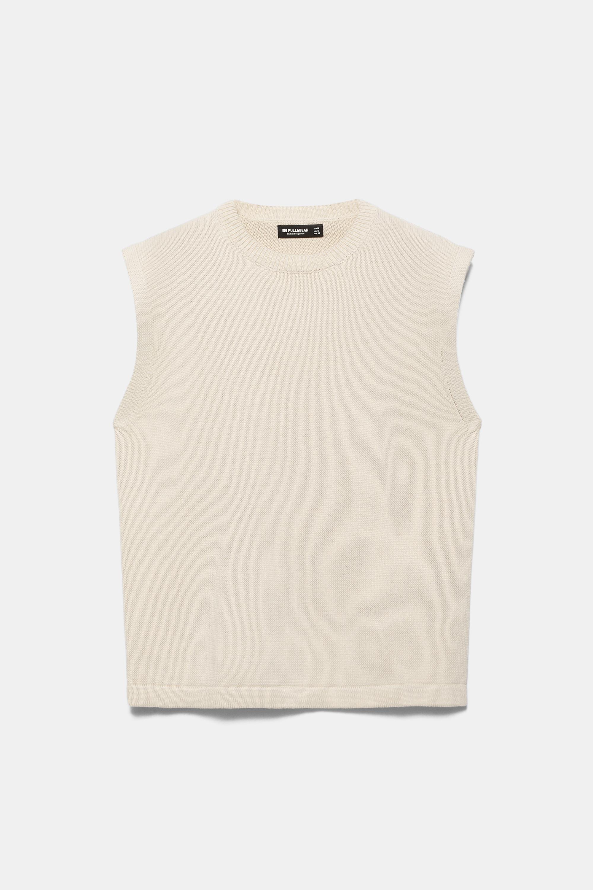 Knit vest — Off white