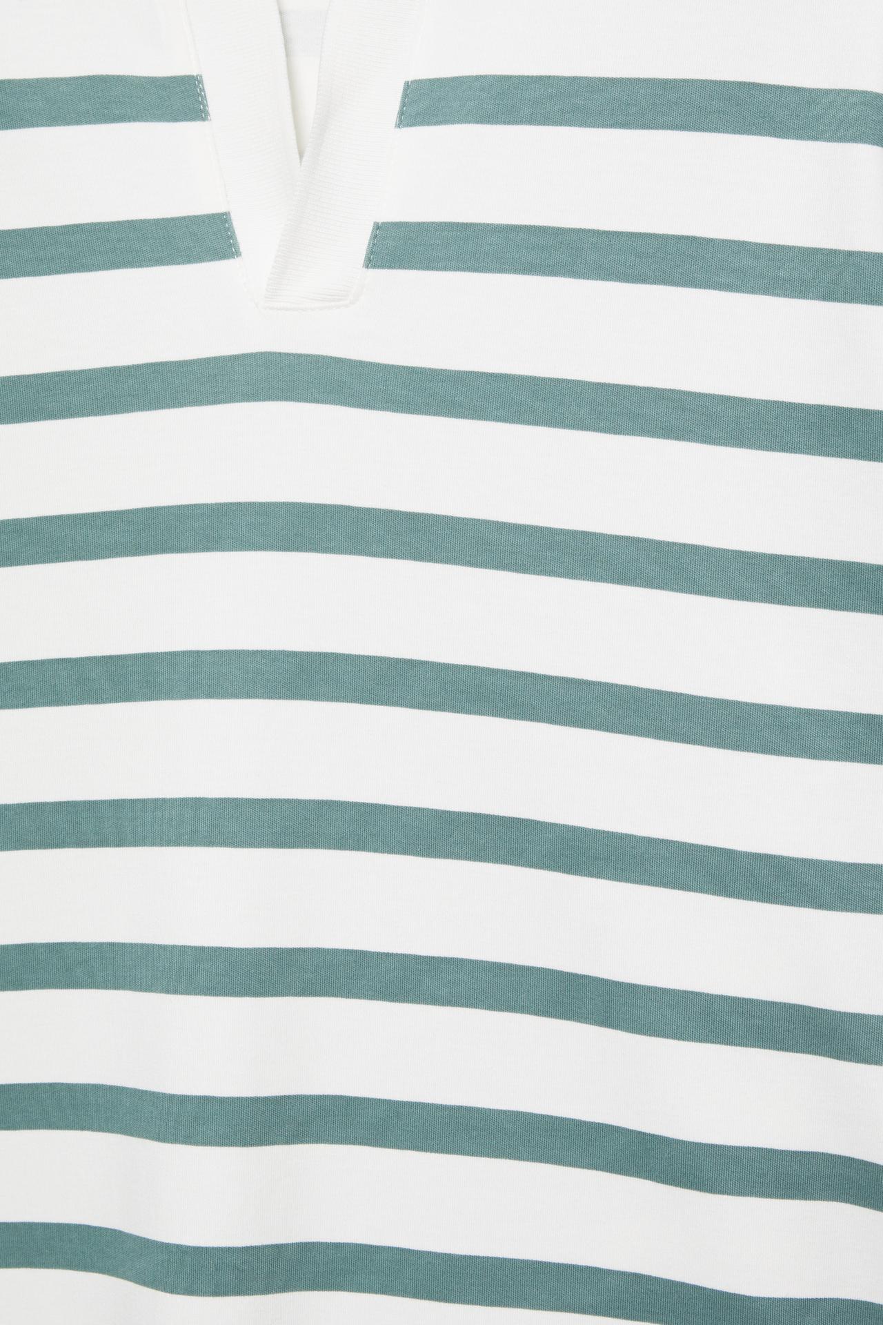 Short sleeve interlock polo shirt — Striped